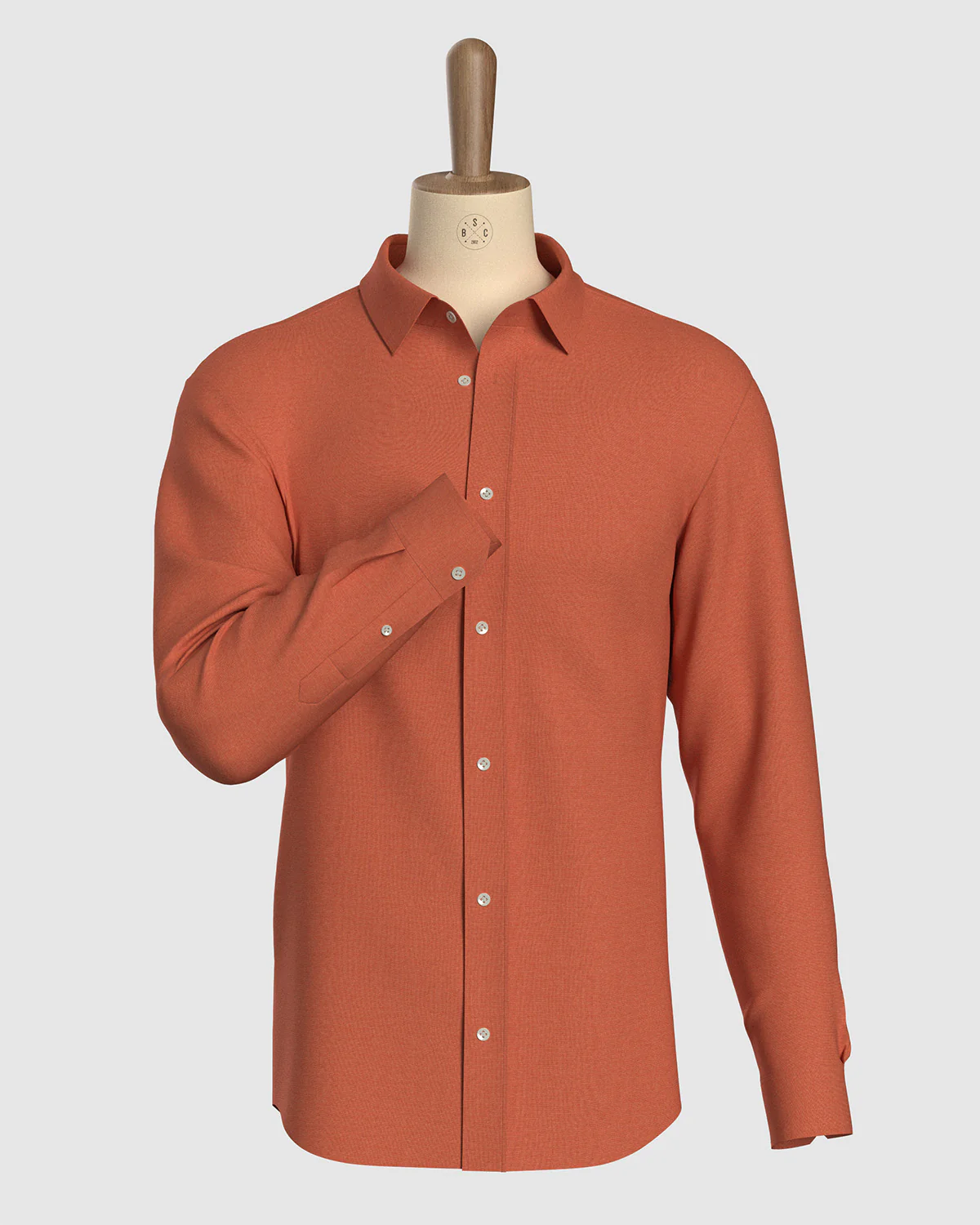 100% Linen Shirt - Rust - Image 2