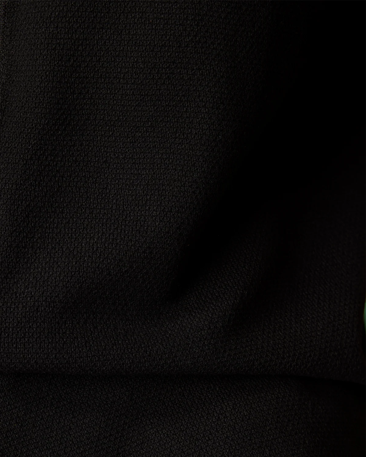 Black Cotton Dobby Flat Knit Shirt - Image 5