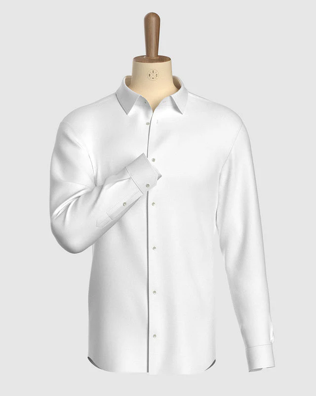 100% Cotton Poplin Shirt - White - Image 2