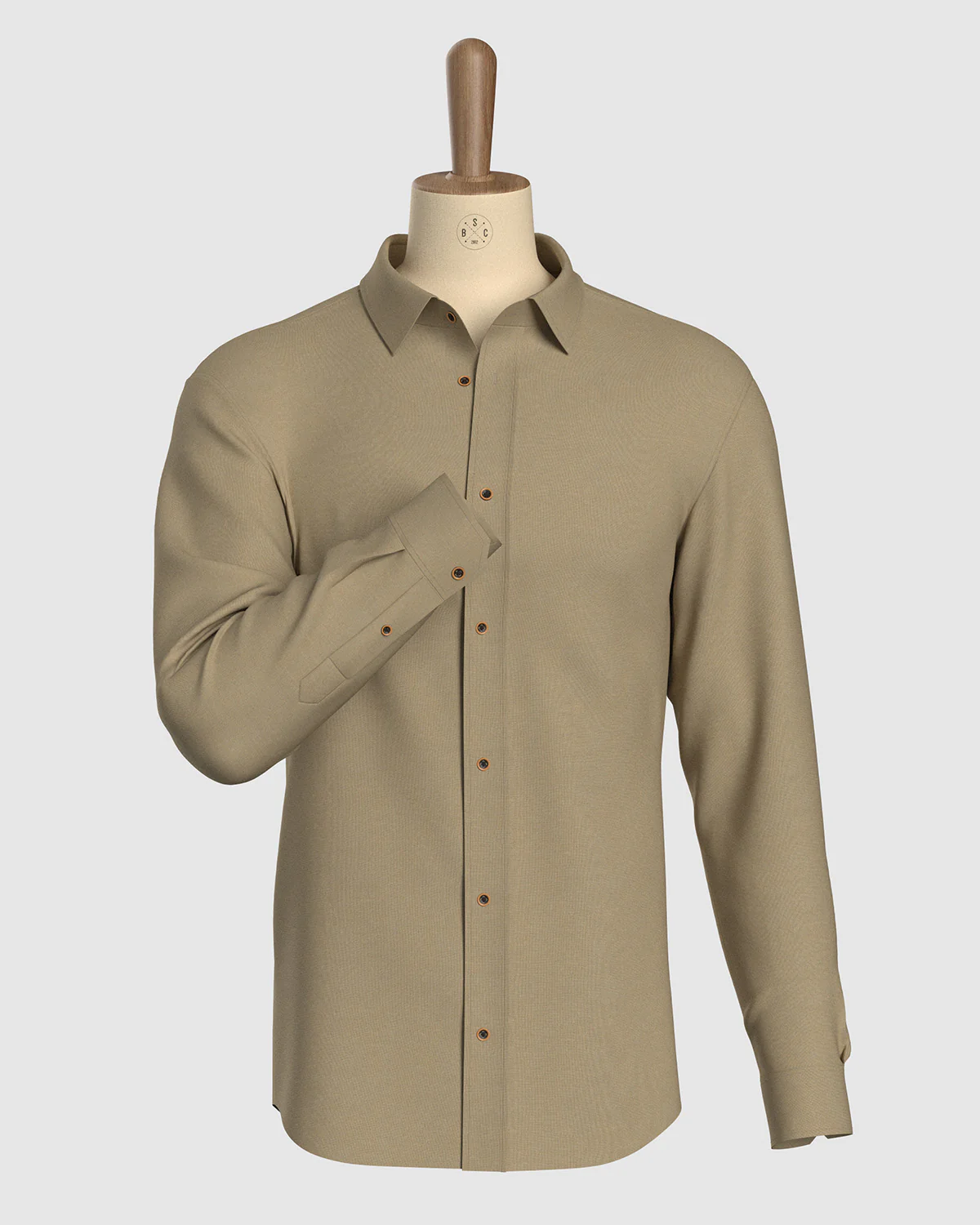 100% Linen Shirt - Beige - Image 2