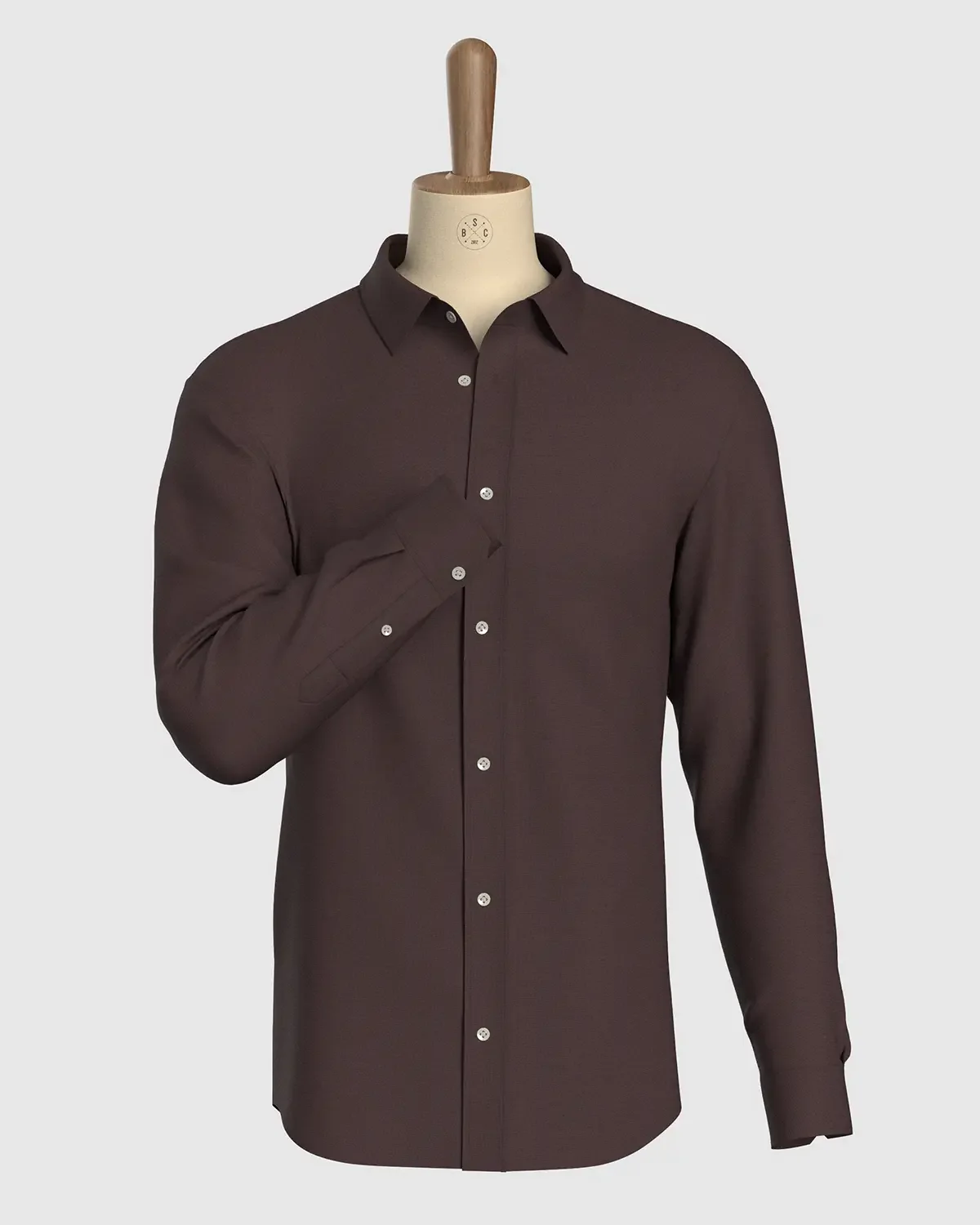 100% Linen Shirt - Brown - Image 2