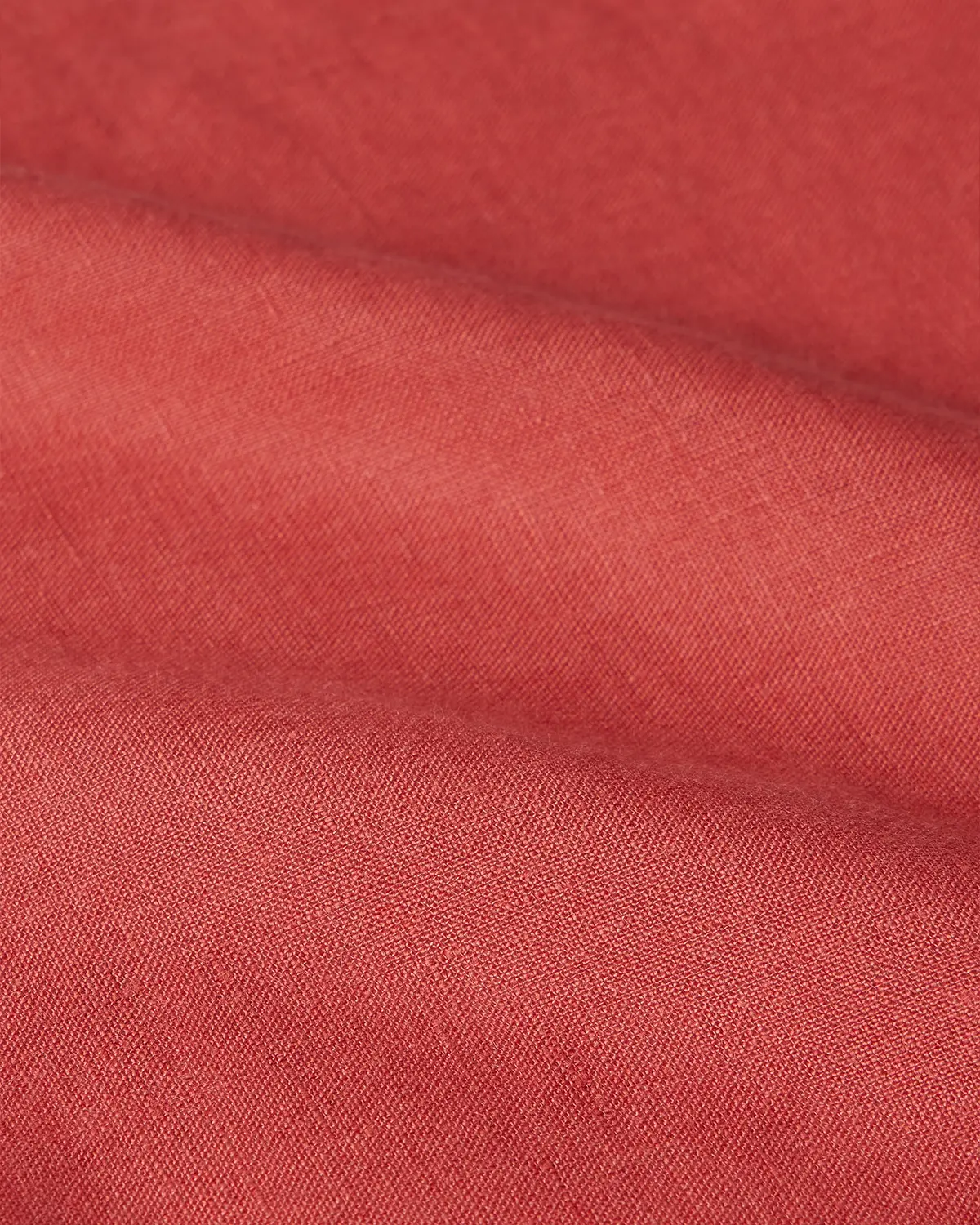 100% Linen Shirt - Coral Rust