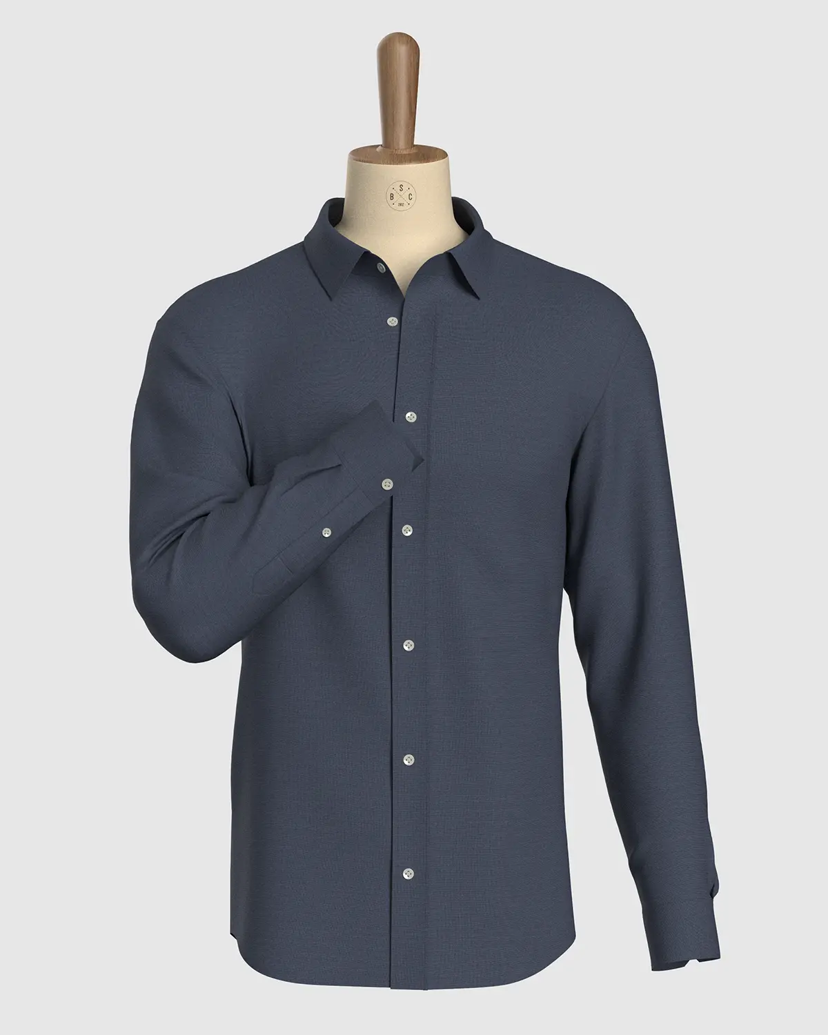 100% Linen Shirt - Grey - Image 2