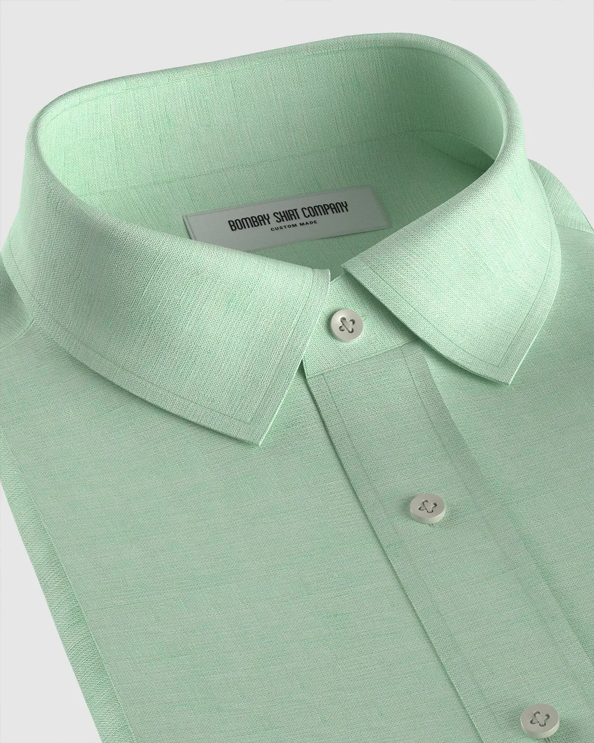 100% Linen Shirt - Light Green