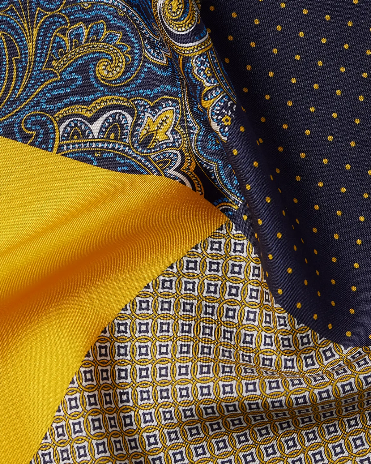 100% Silk Printed Pocket Square - Medley - Image 3