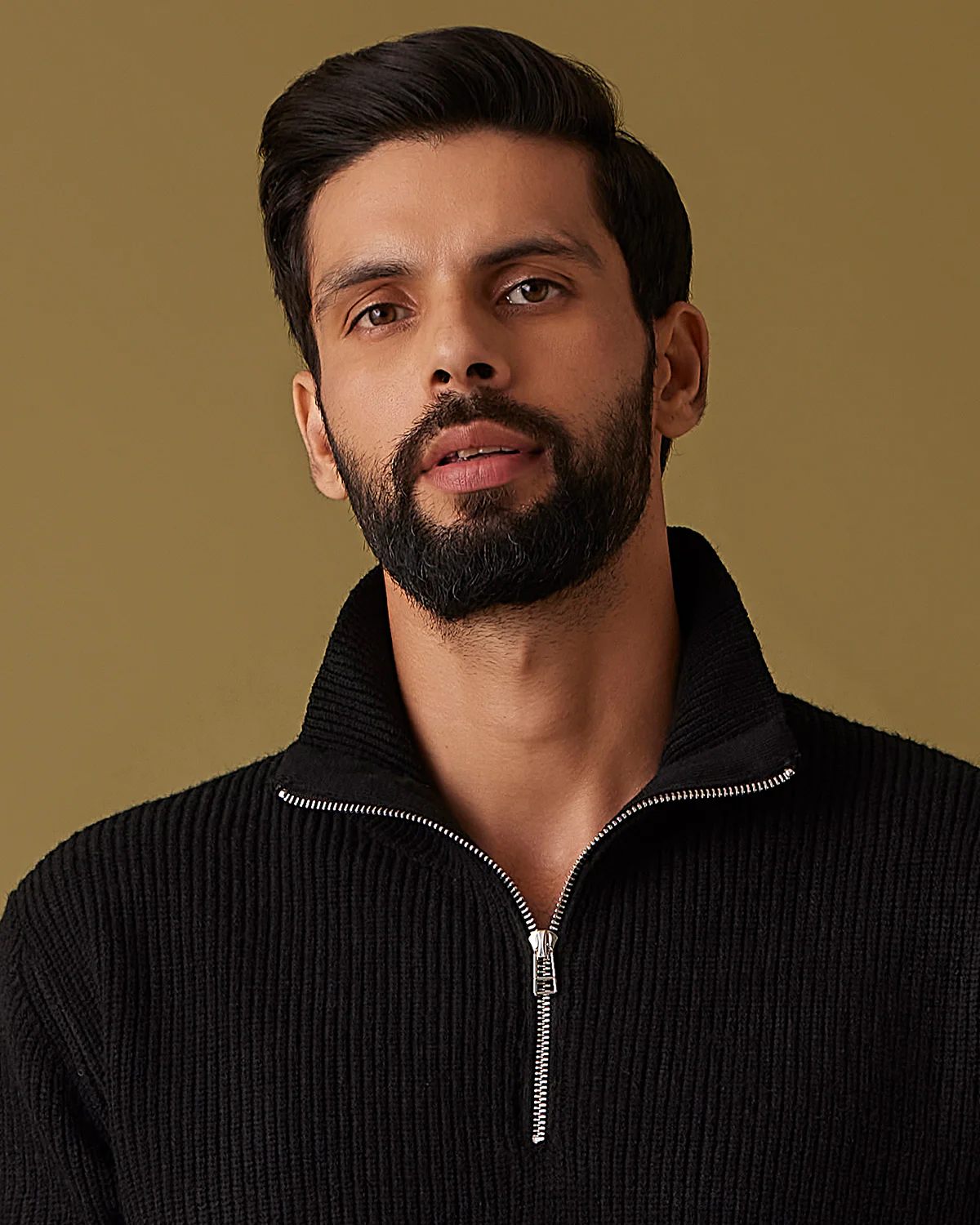 Alpine Half-Zipper Sweater - Black - Image 3