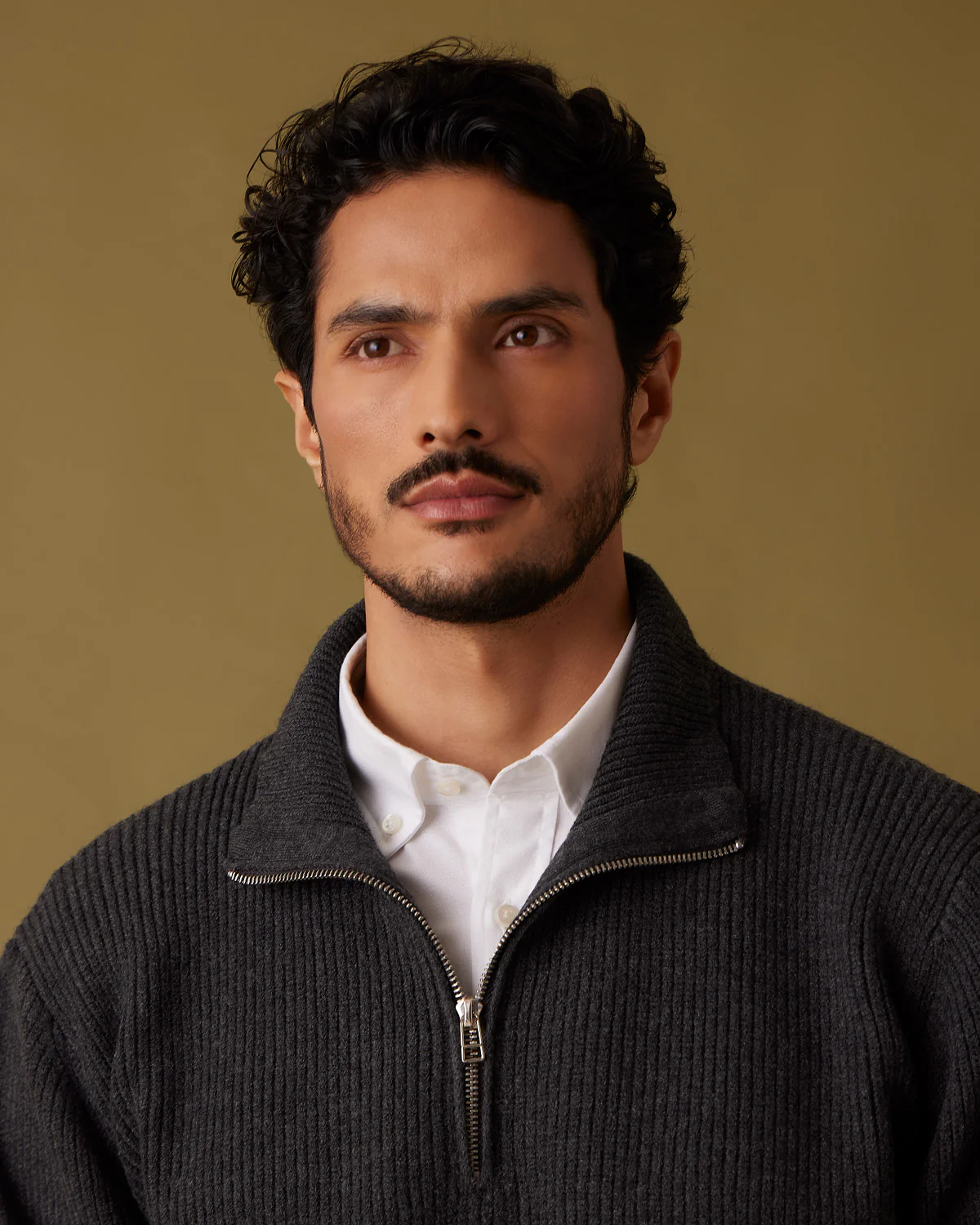 Alpine Half-Zipper Sweater - Dark Grey - Image 3
