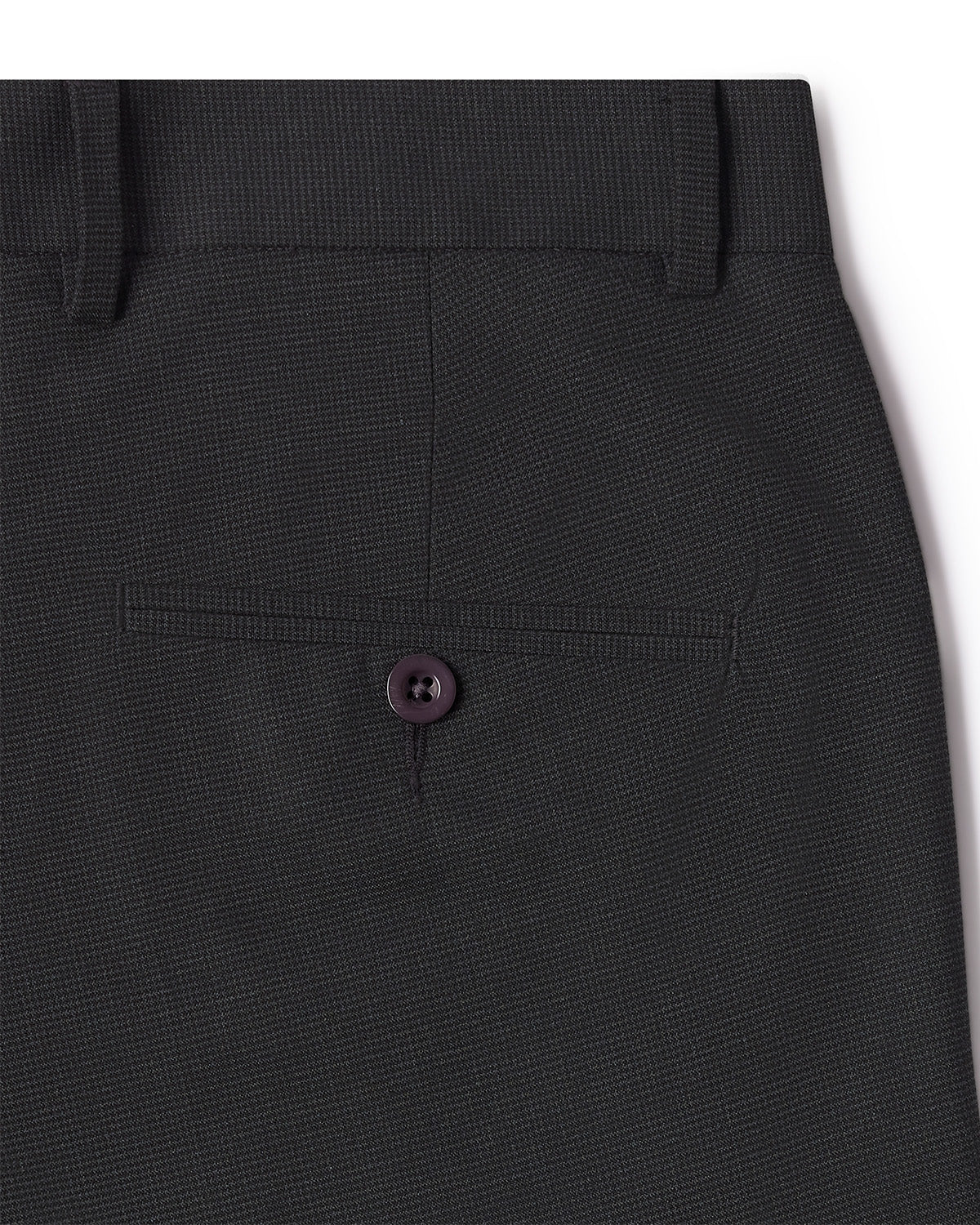 Altiora Micro Checks Stretch Dress Pants - Black - Image 4