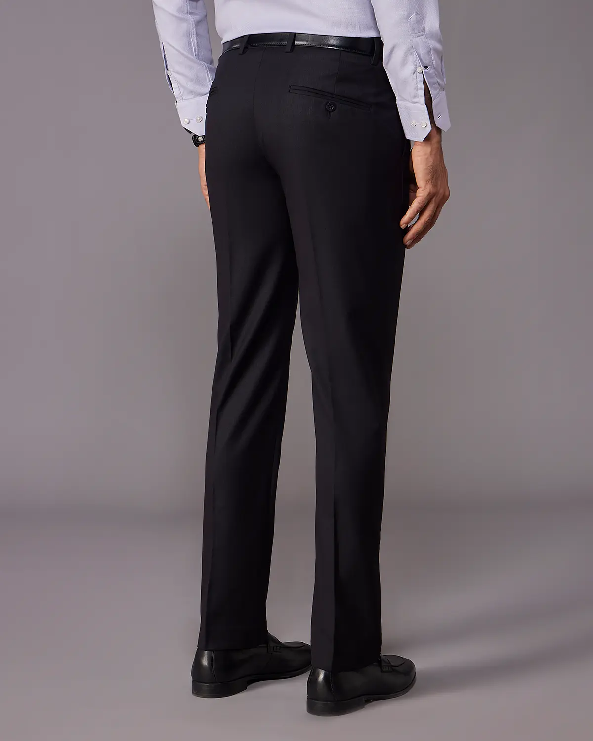 Altrix Self-Striped Dress Pants - Navy - Image 2