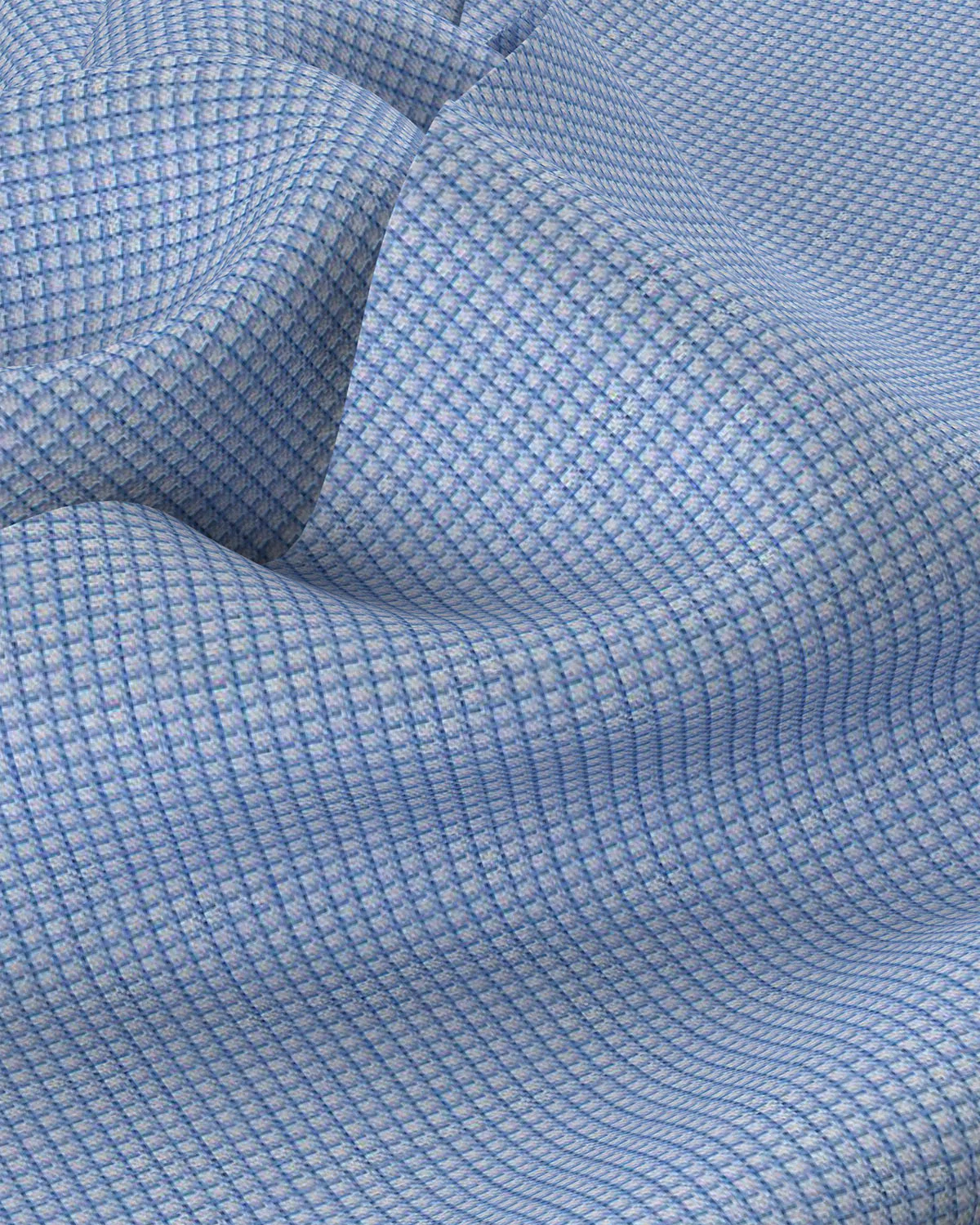 Aries Dobby Checked shirt - Blue - Image 3