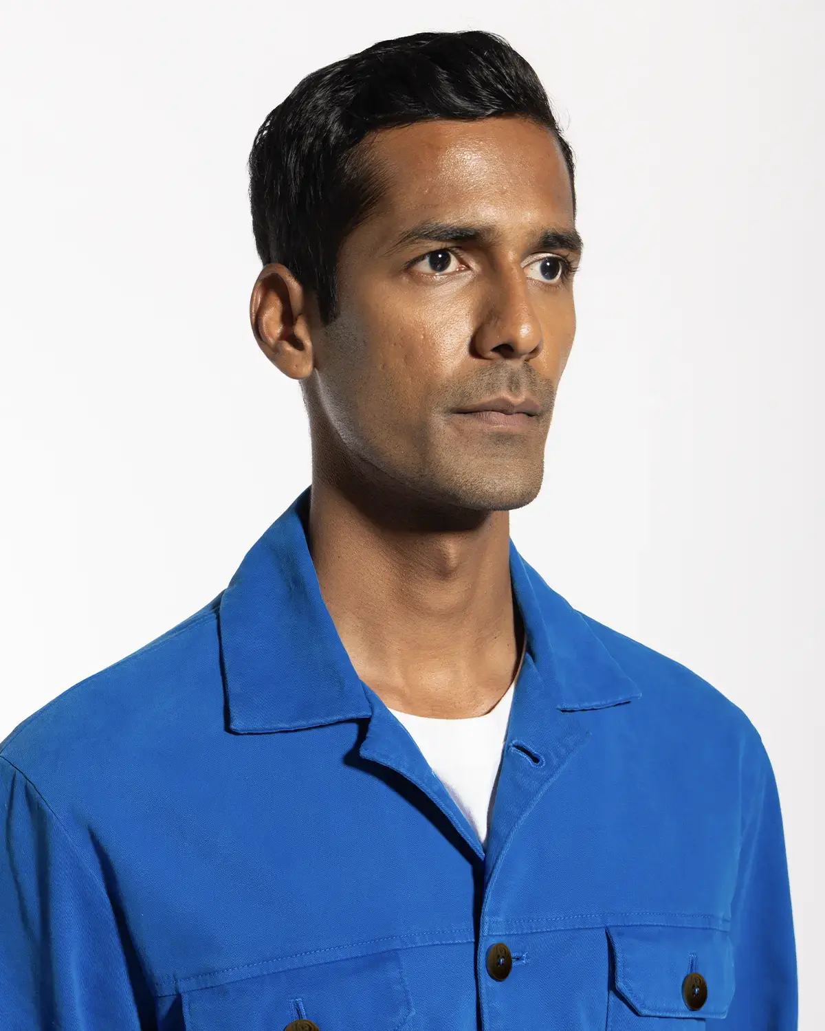 Ashcroft Washed Twill Shacket - Royal Blue - Image 2