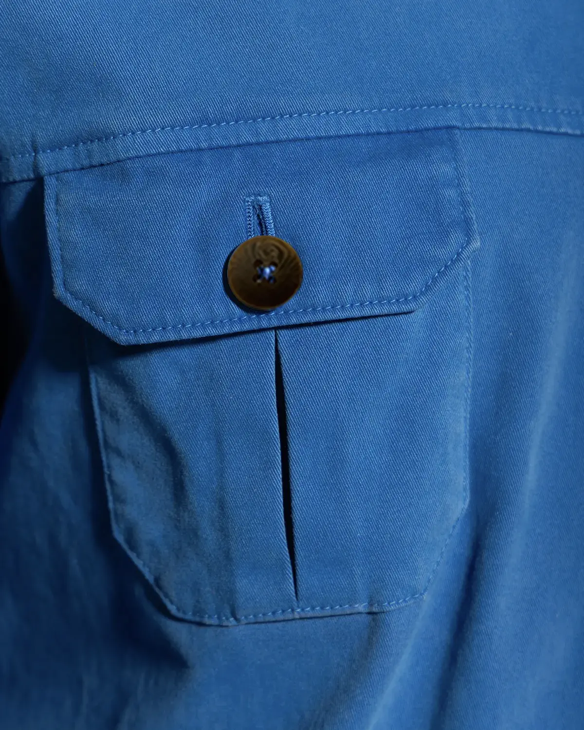 Ashcroft Washed Twill Shacket - Royal Blue - Image 6