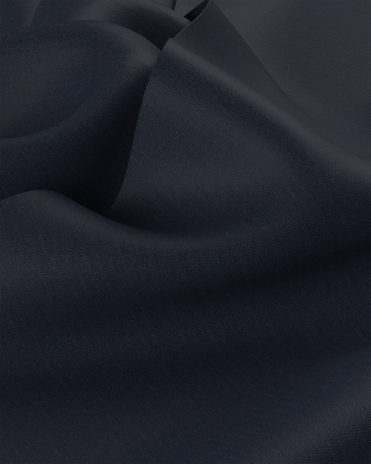 Atlas Satin Shirt - Navy - Image 3