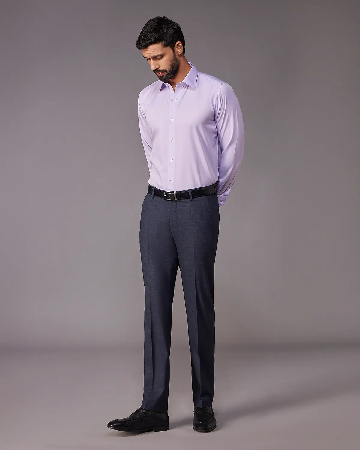 Aurevon Twill Stretch Dress Pants - Navy - Image 3