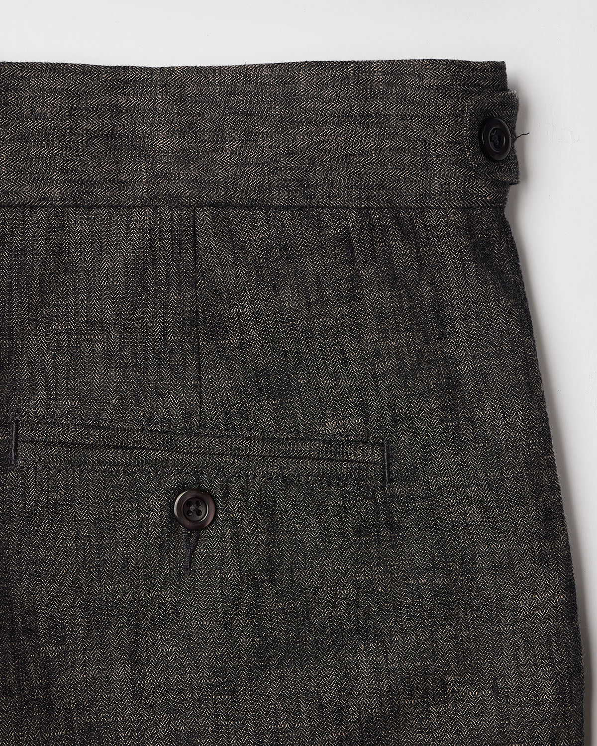 Avorio Cotton Linen Neapolitan Dress Pants - Grey - Image 6