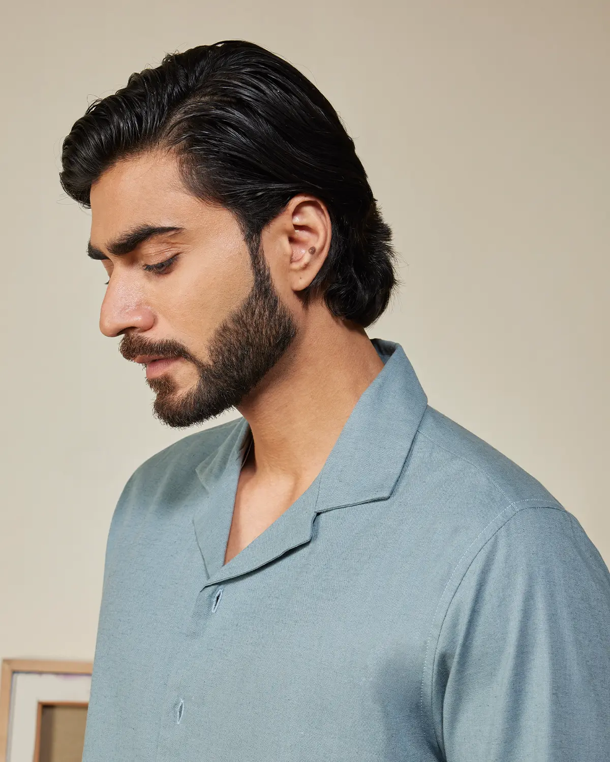 Azure Cotton Linen Shirt - Image 2