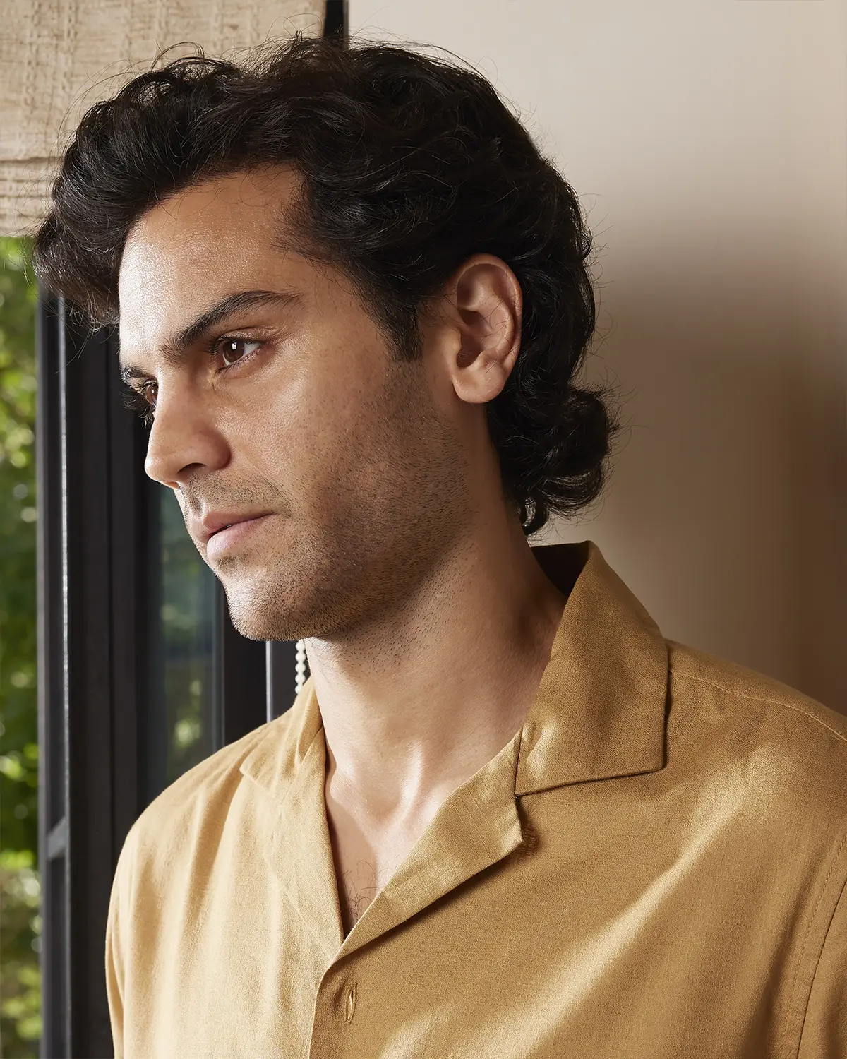 Caramel Crepe Slub Shirt - Image 3