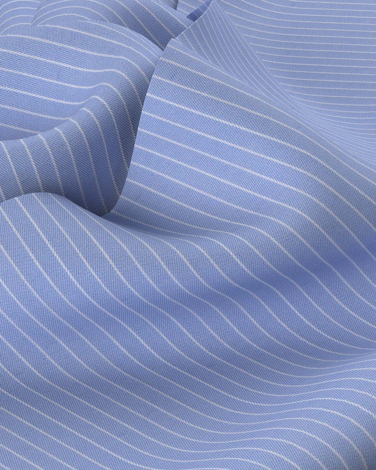 Bexford Twill Striped Shirt - Blue & White - Image 4