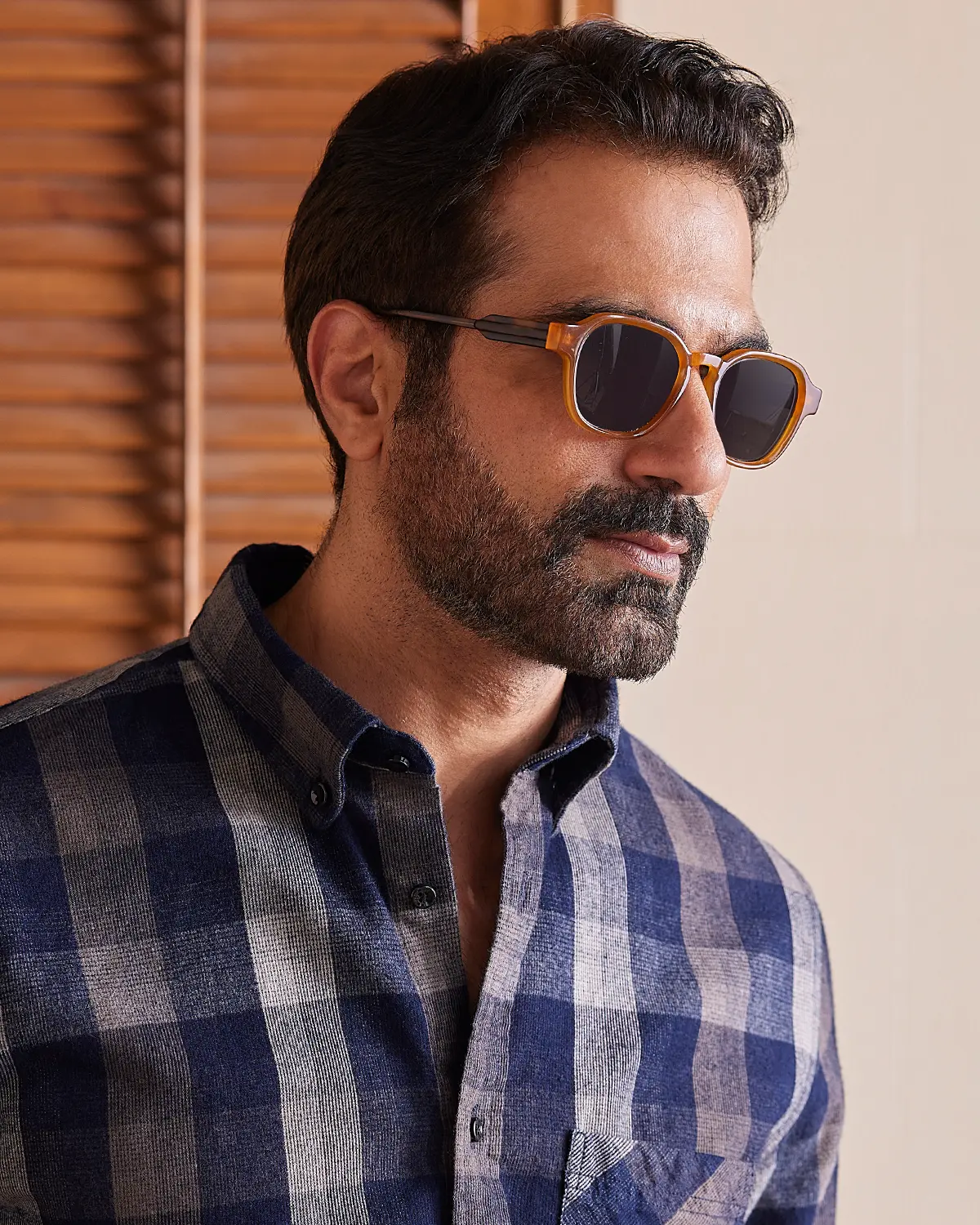 Black & Ecru Corduroy Checked Shirt - Image 2