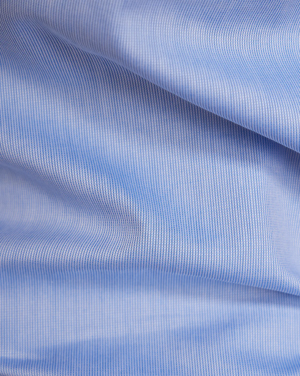 Blue Cotton Micro-Dobby Shirt - Image 6