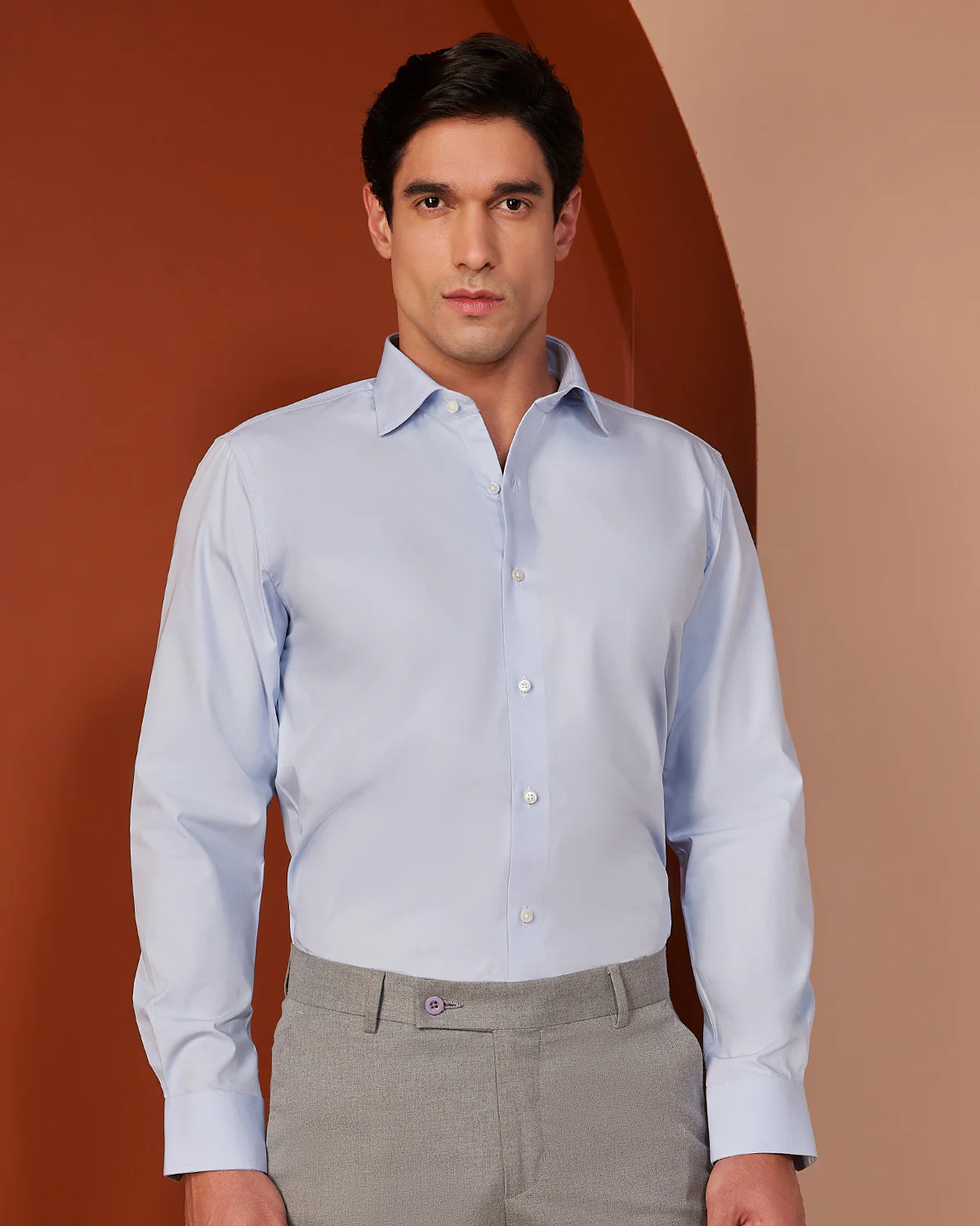 Blue Cotton Twill Shirt - Image 2