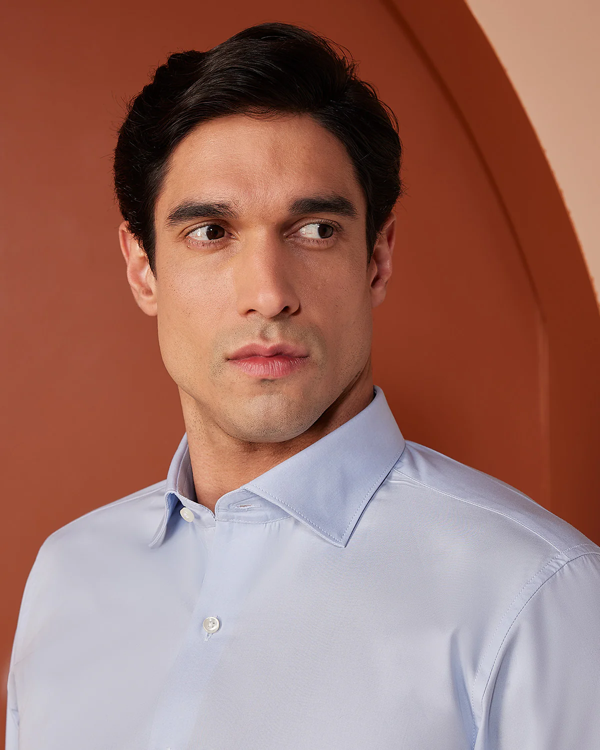 Blue Cotton Twill Shirt - Image 3