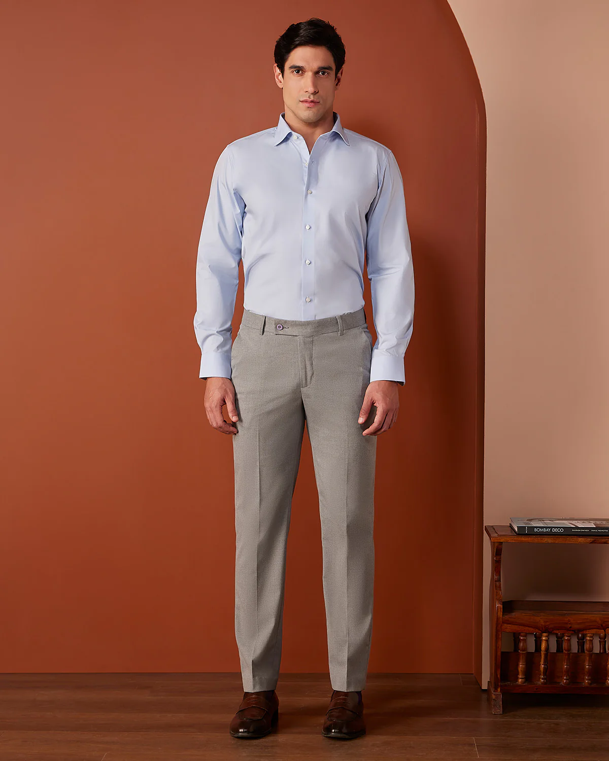 Blue Cotton Twill Shirt - Image 4