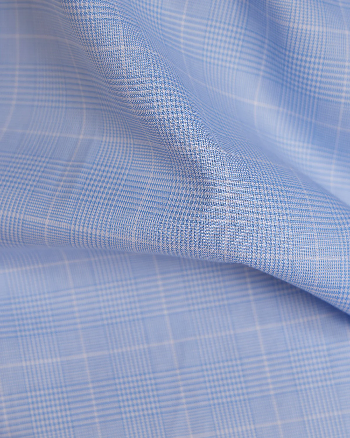 Blue Glen Plaid Cotton Checked Shirt - Image 5