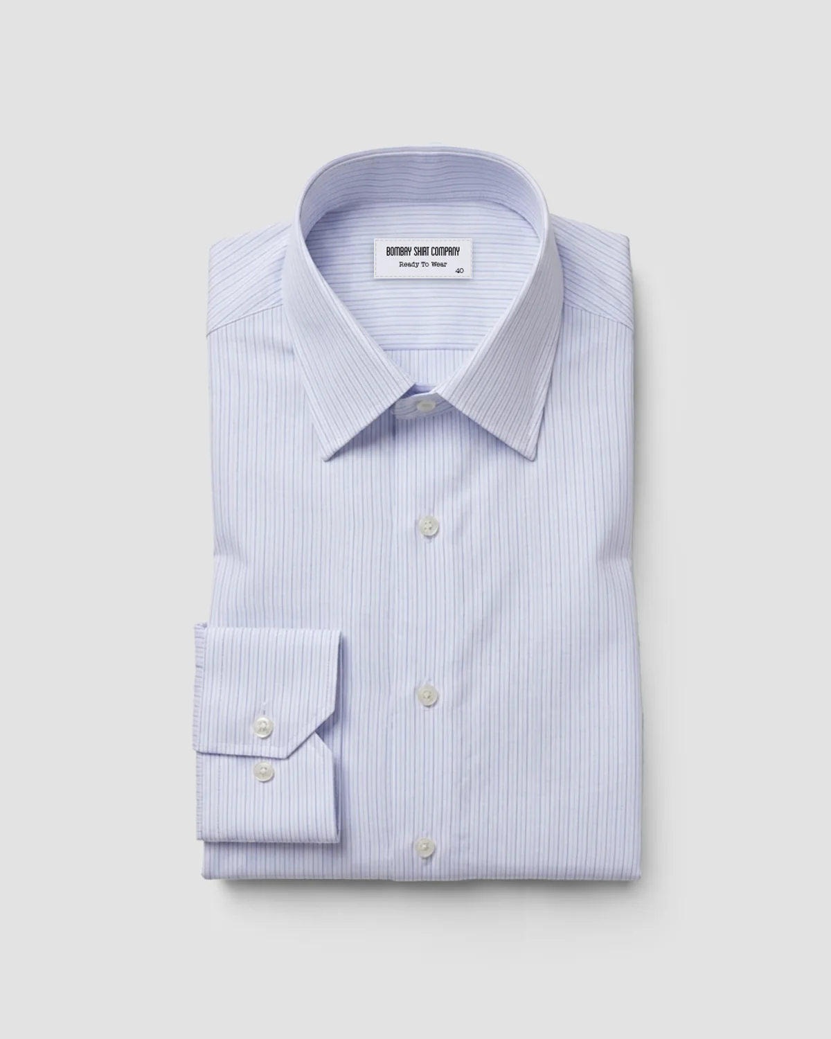 Blue Twill Striped Shirt