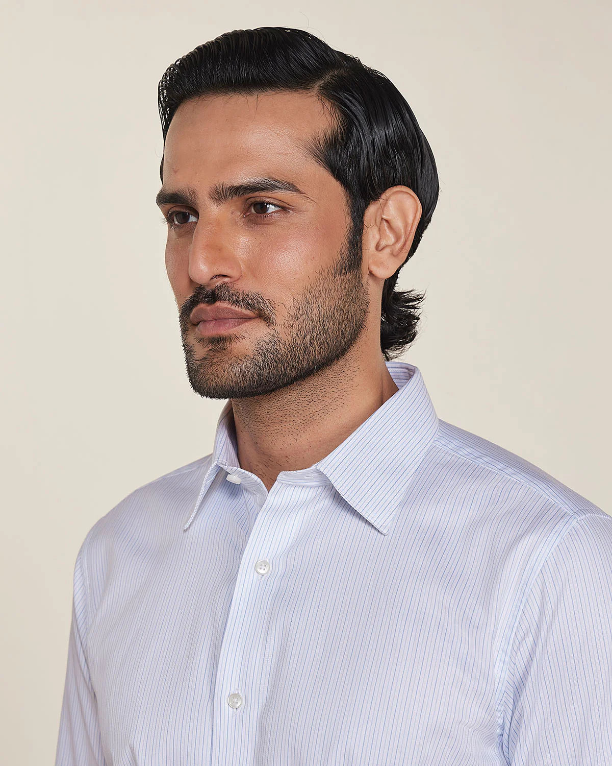 Blue Twill Striped Shirt - Image 3