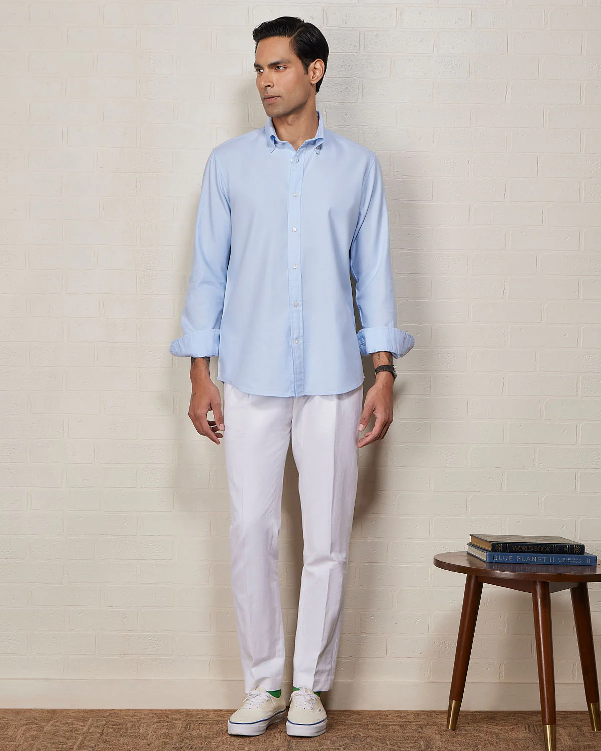 Blue Washed Oxford Shirt - Image 4