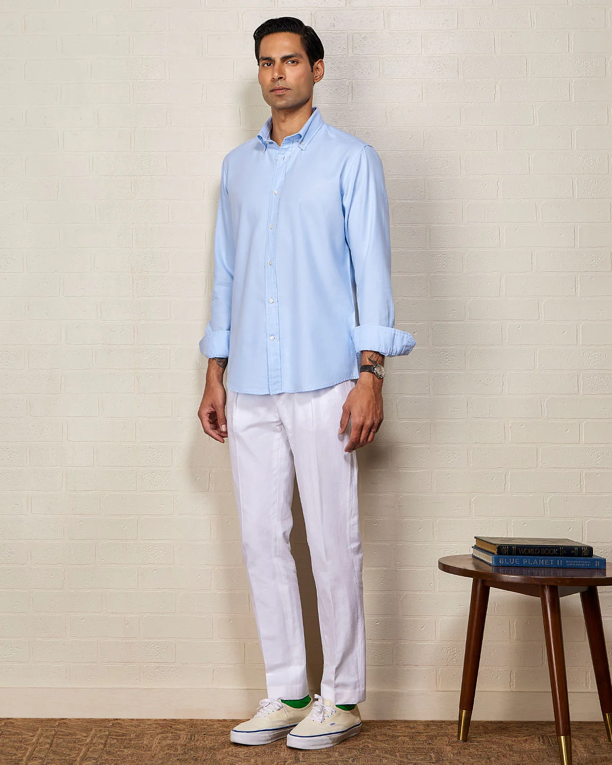 Blue Washed Oxford Shirt - Image 5