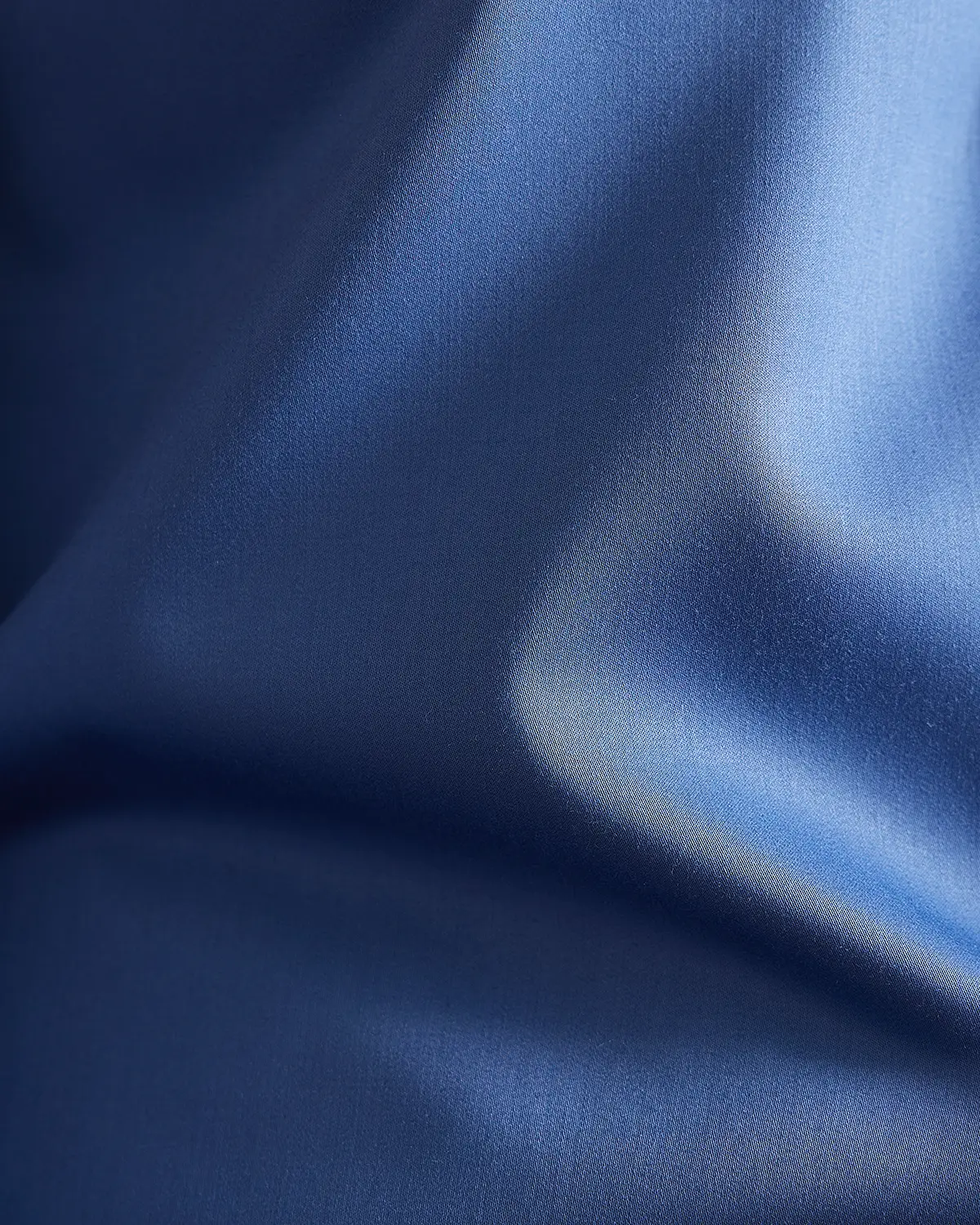 Blue Wrinkle-Free Bamboo Blend Satin Shirt - Image 6