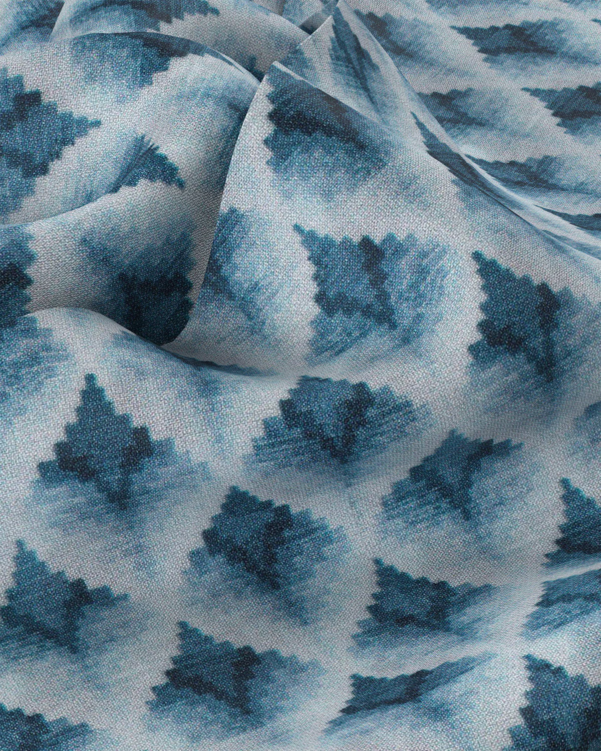 Bluevine Cotton Silk Printed Shirt - Blue - Image 3