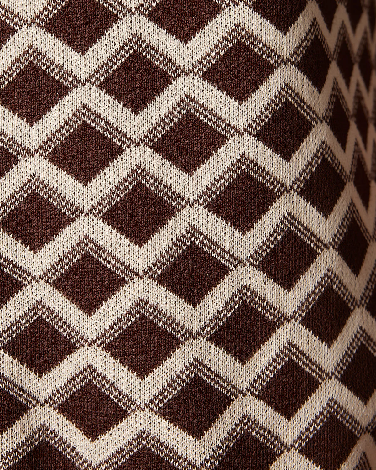 Brown Cotton Dobby Flat Knit Shirt - Image 5