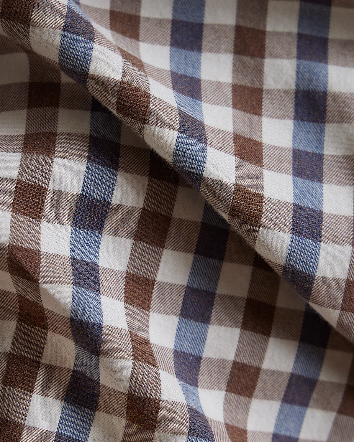 Brown & White Herringbone Checked Shirt - Image 5