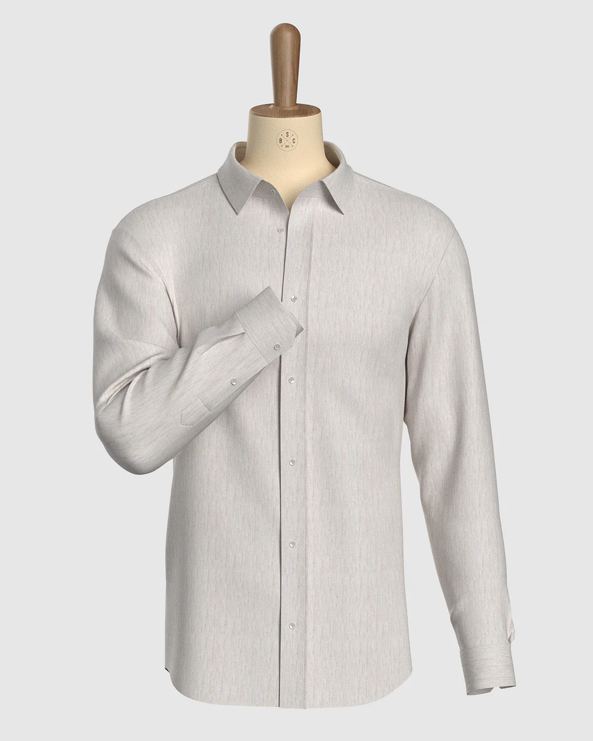 Brushed Twill Shirt - Beige - Image 2