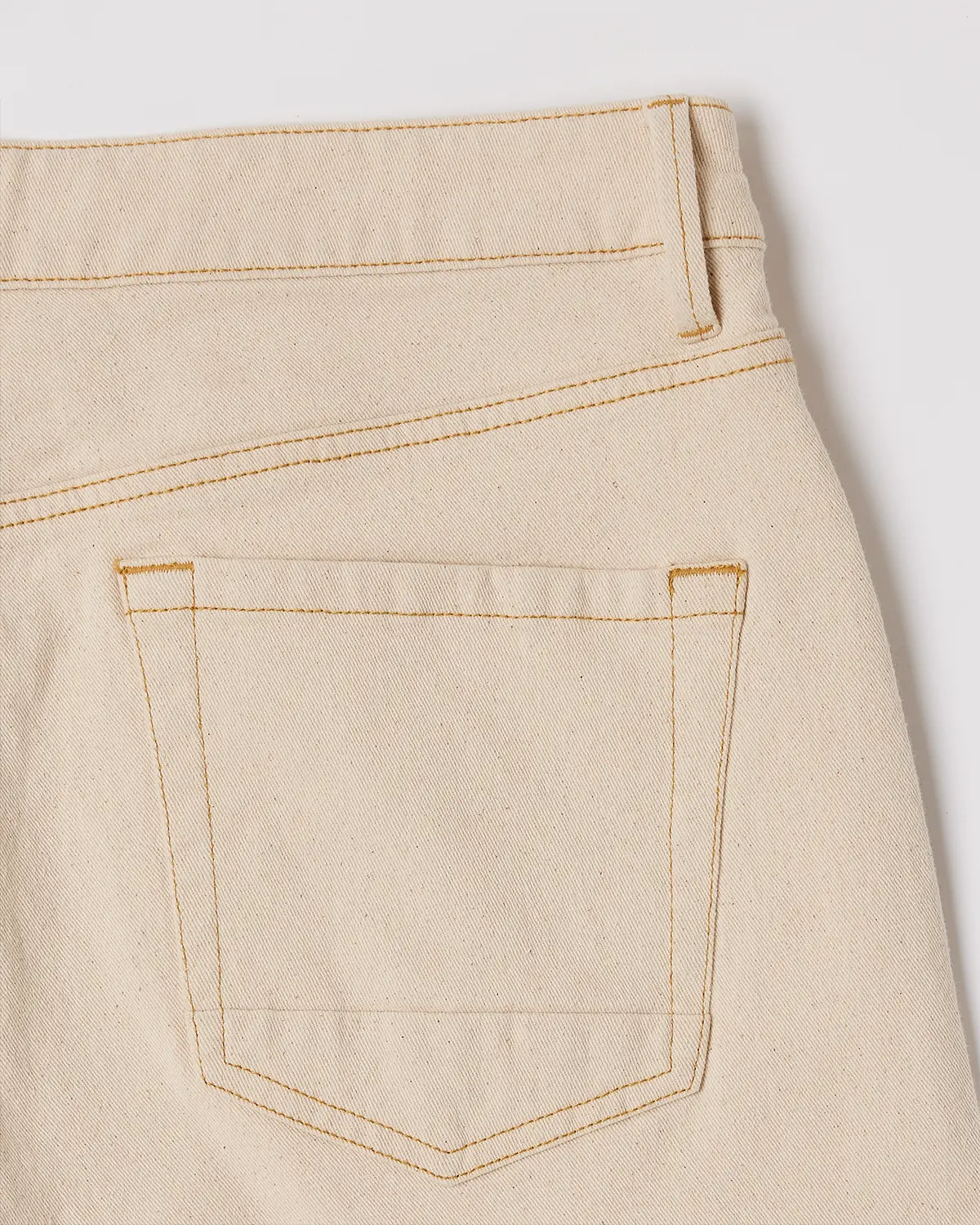Canvas Ecru Mid-Rise Stretch Jeans - Image 6
