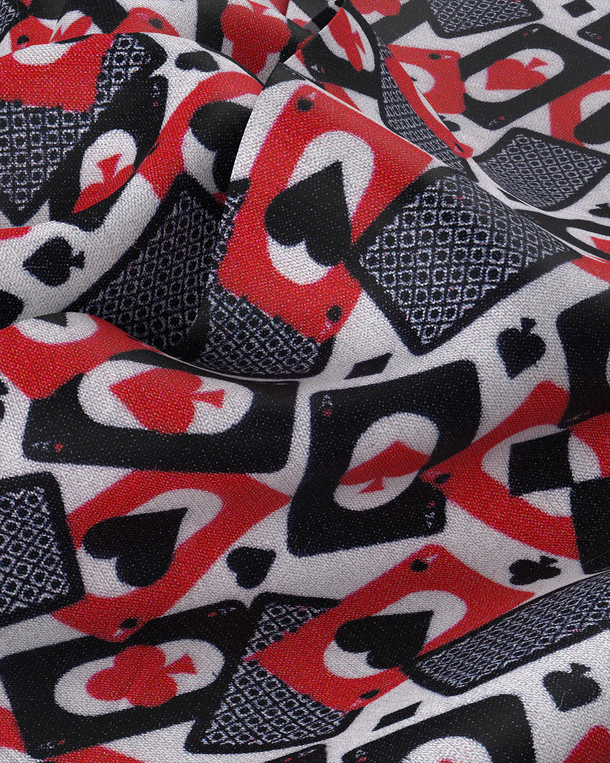 Cardinale Cotton Silk Printed Shirt - Black & Red - Image 3
