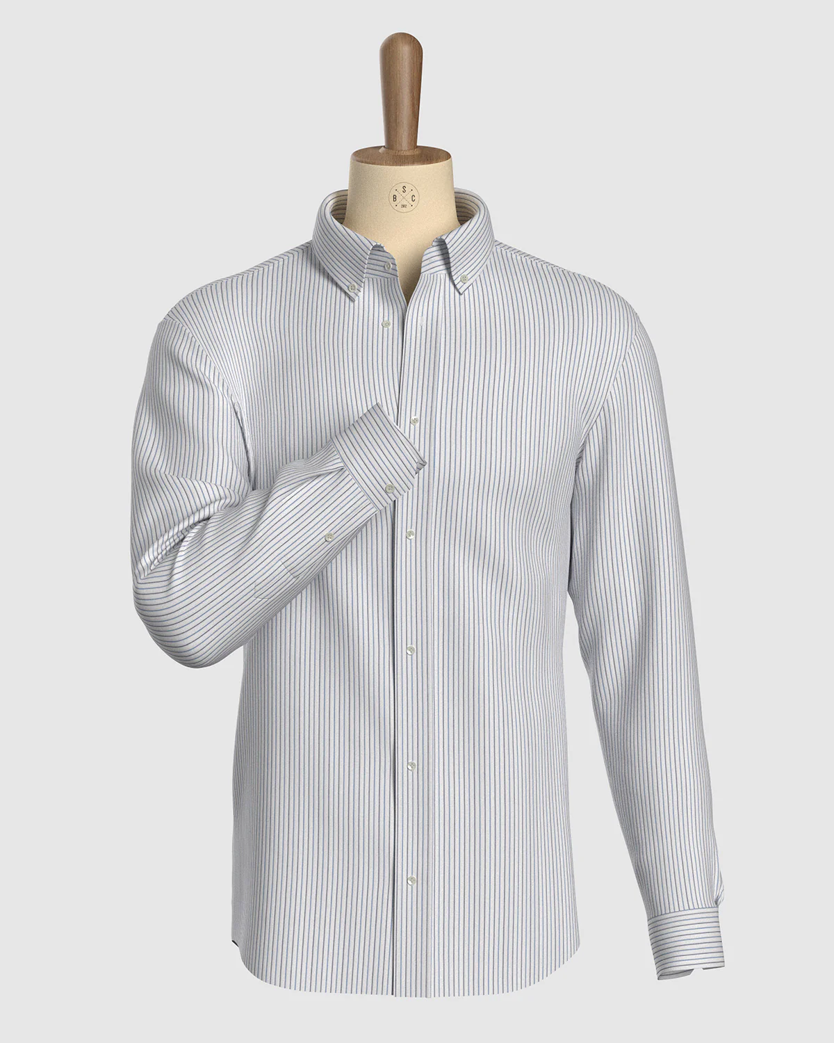 Centaur Oxford Striped Shirt - Blue & Black - Image 2