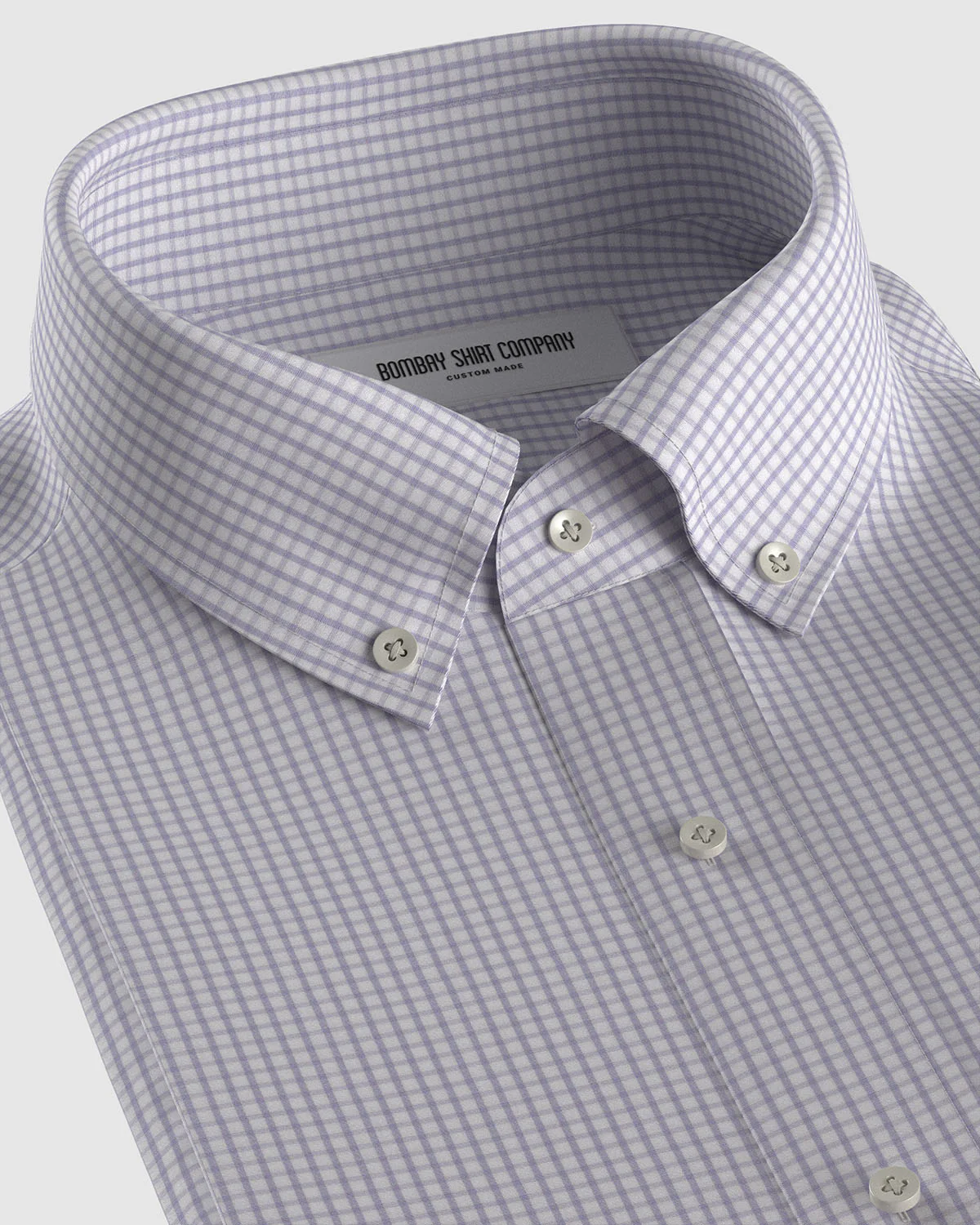Clarion Gingham Checked Shirt - Purple