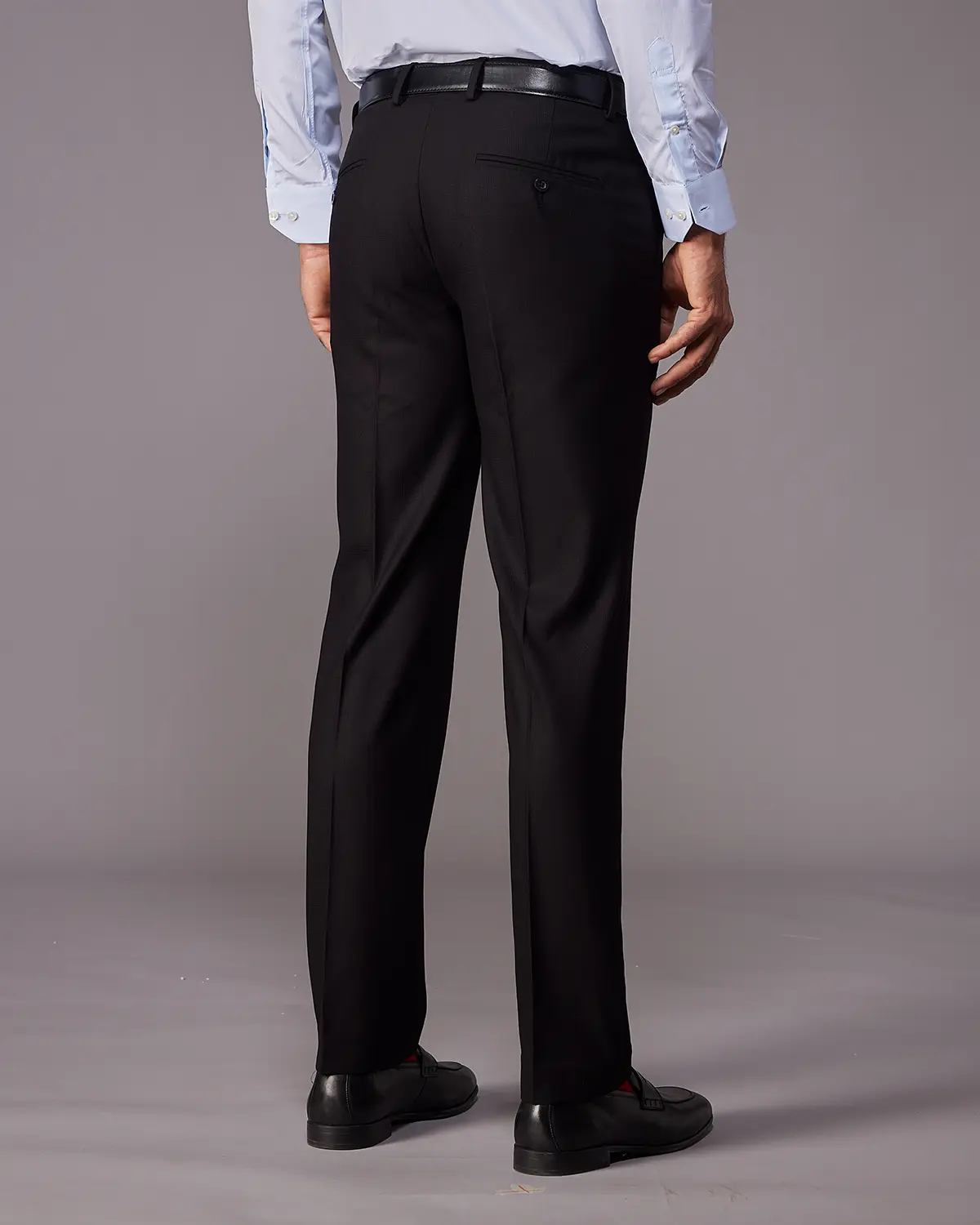 Corvane Checked Twill Dress Pants - Black - Image 2