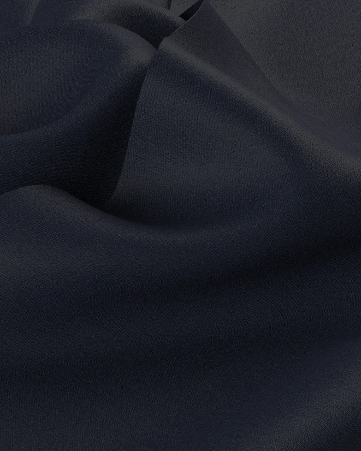 Cotton Blended Poplin Shirt - Navy