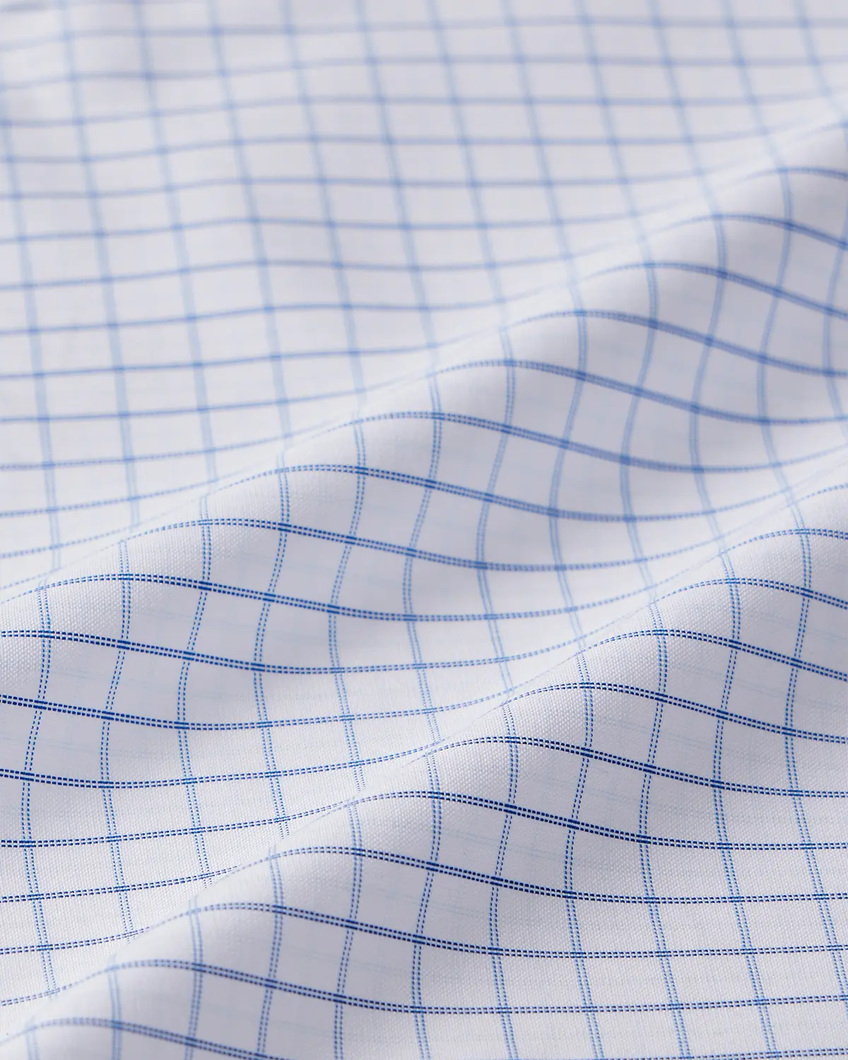 Cotton Checked Shirt - Blue & White