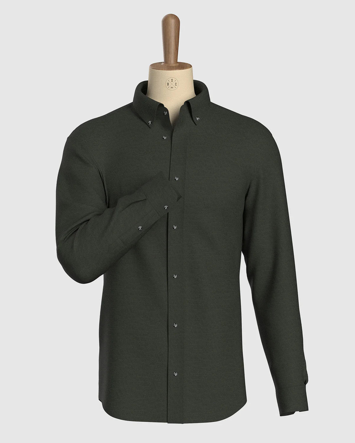 Cotton Linen Shirt - Green - Image 2
