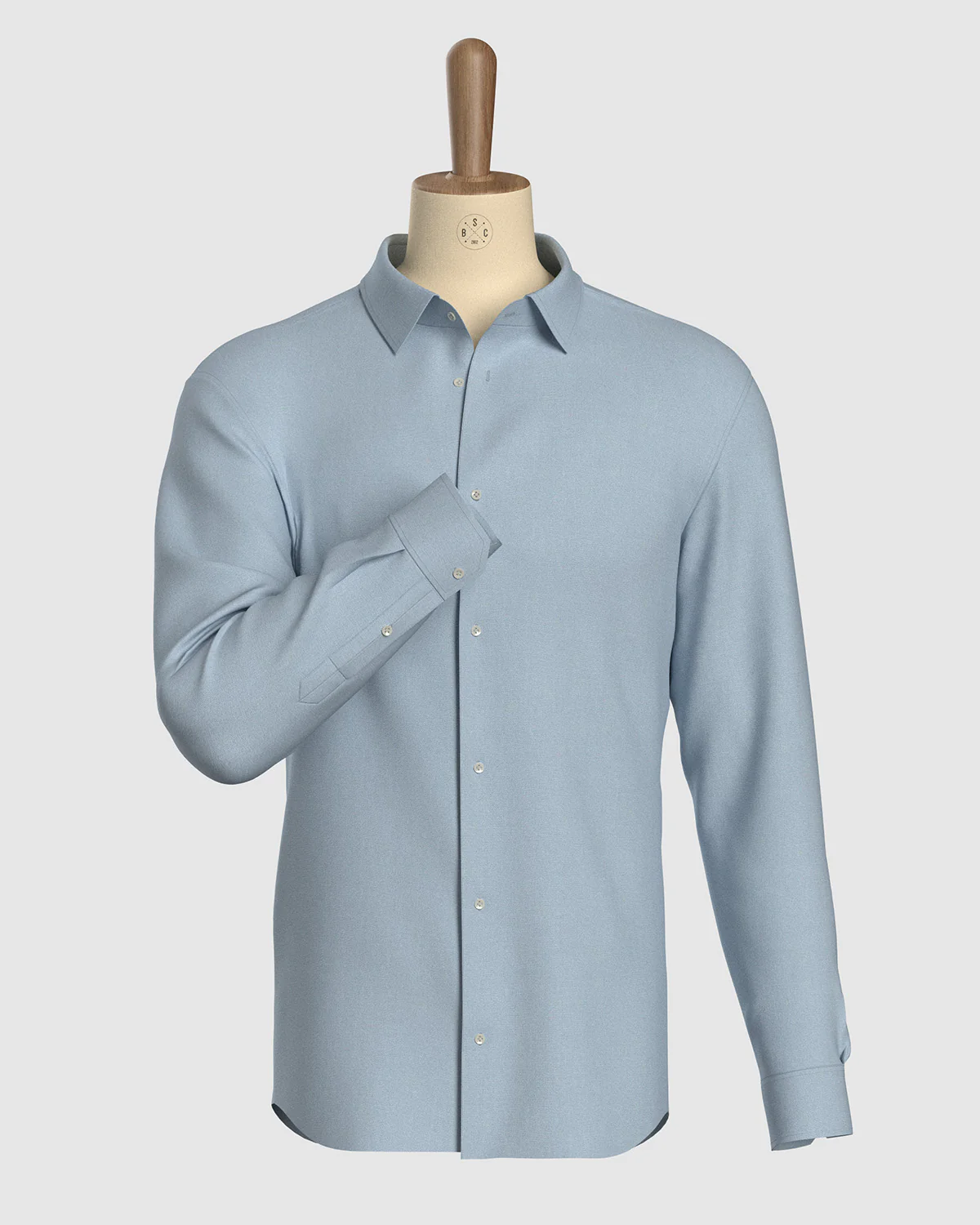 Cotton Poplin Shirt - Light Blue - Image 2