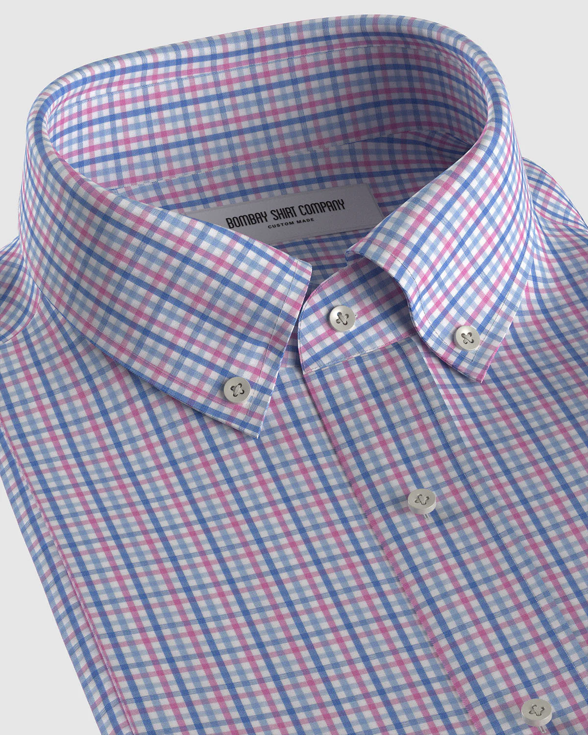 Easy-Care Checked Shirt - Blue & Pink