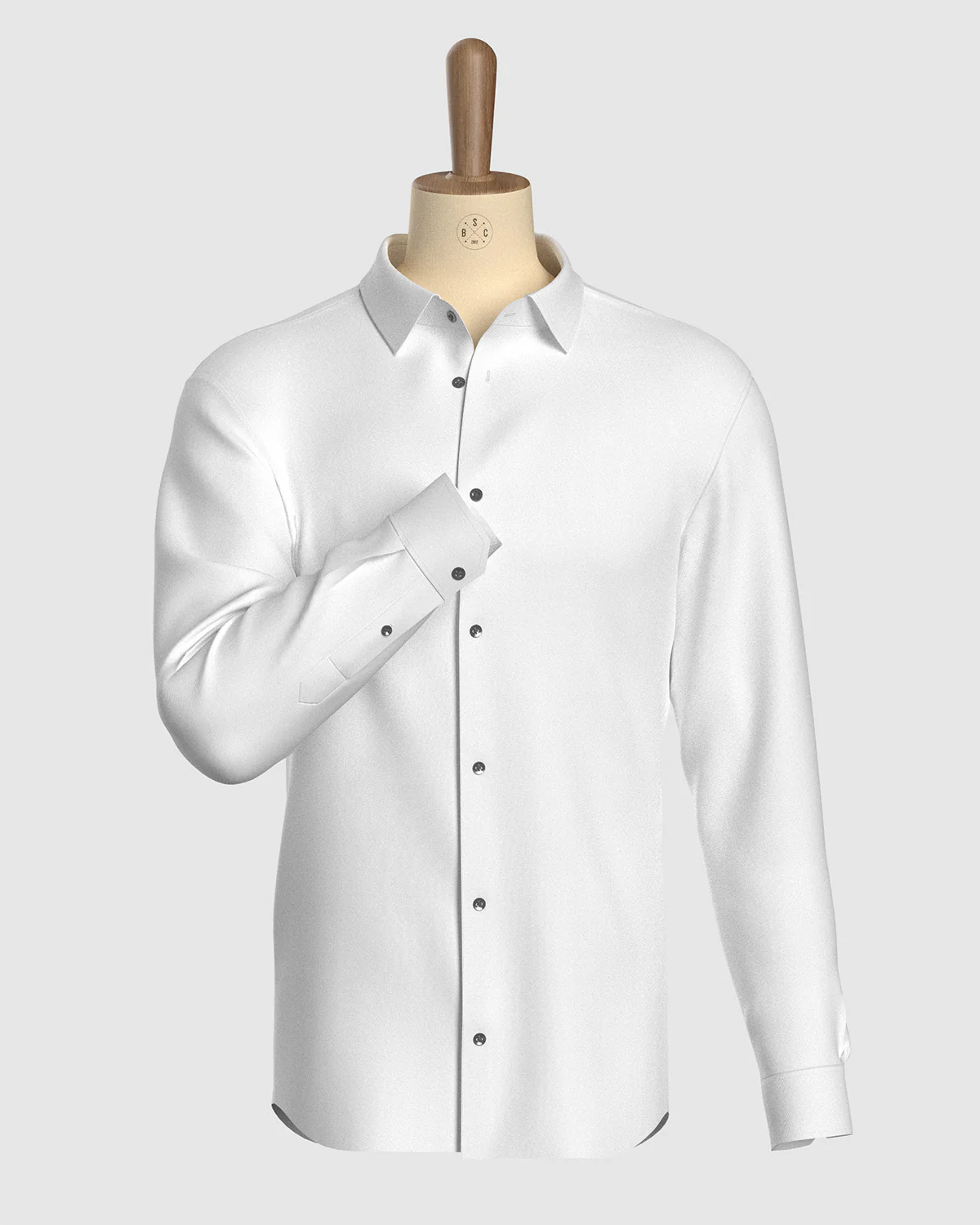 Easy-care Stretch Oxford Shirt - White - Image 2
