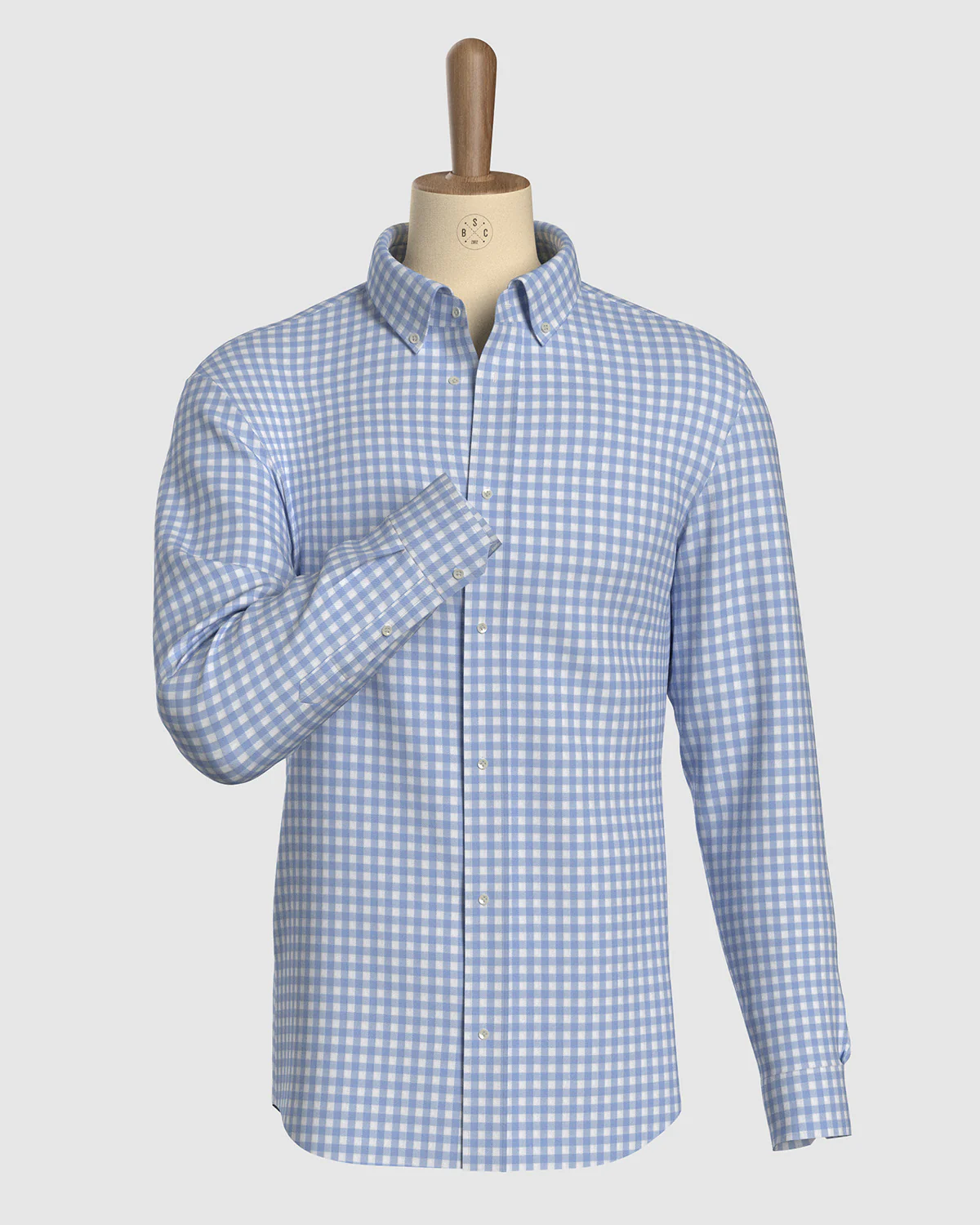 Elan Twill Checked Shirt - Blue & White - Image 2
