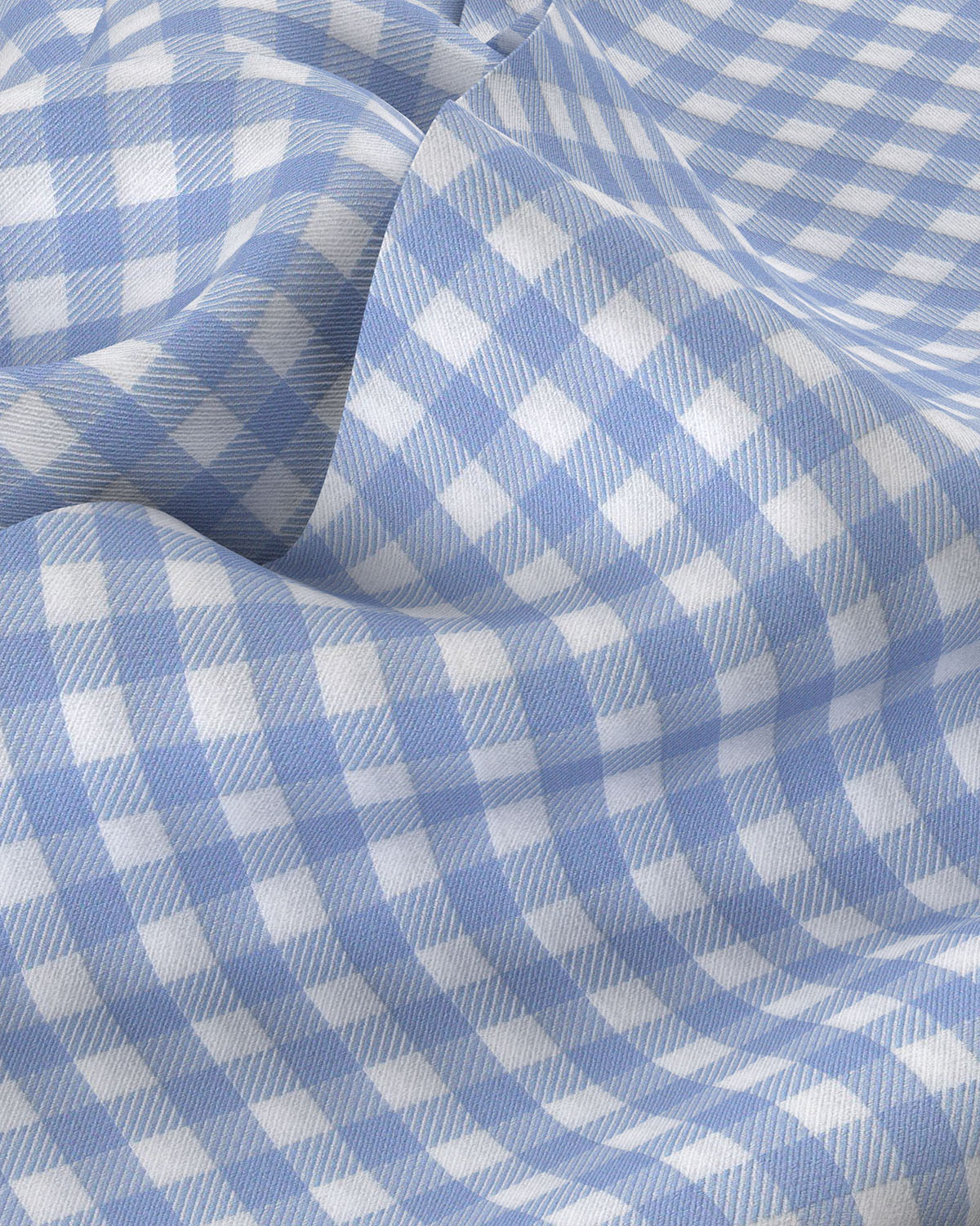 Elan Twill Checked Shirt - Blue & White - Image 3